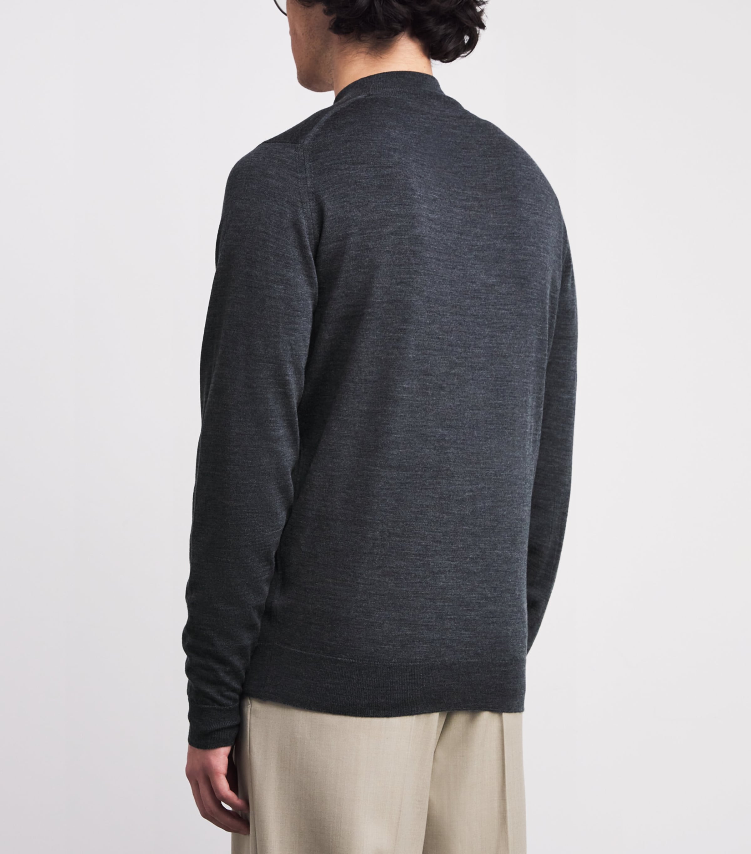 Merino Wool Harcourt Sweater CHARCOAL Image 4