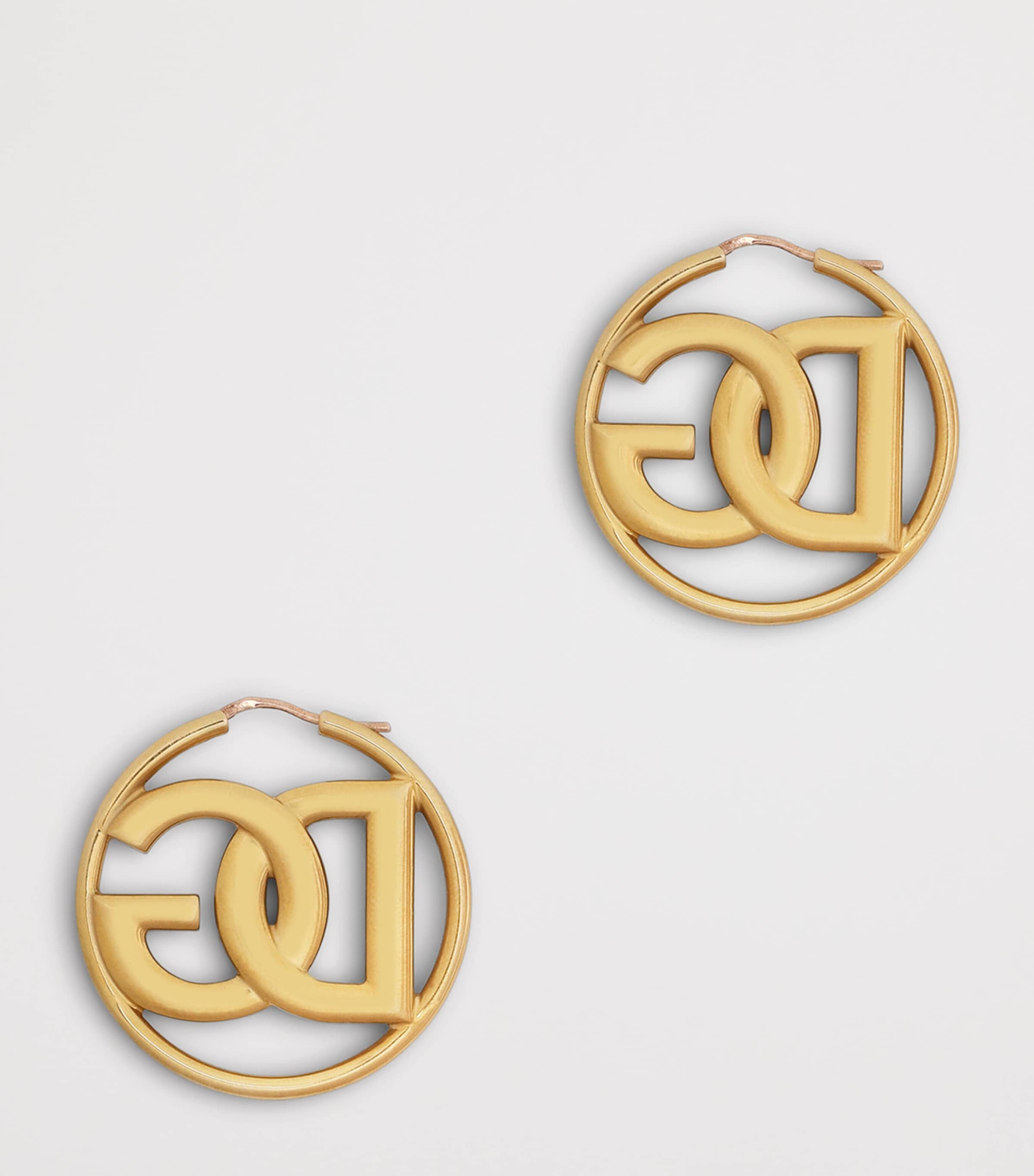 Dolce&Gabbana Logo Hoop Earrings Gold Image 4