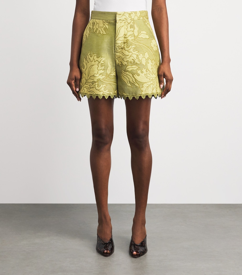 La Doublej Womens Cotton-Silk Jacquard Shorts Jcqrd Fl Cpé Image 4