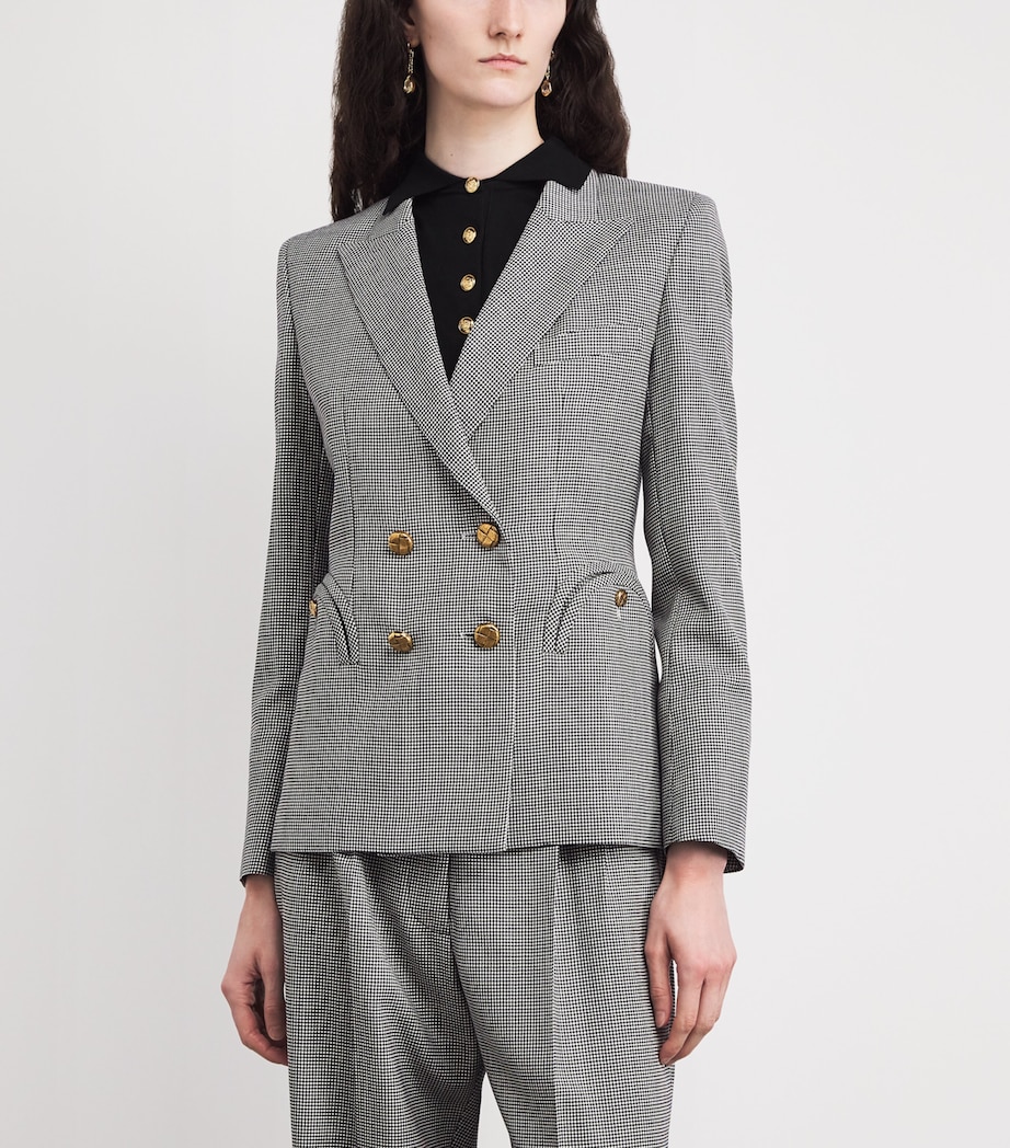 Wool Charmer Double-Breasted Blazer NW07 BLACK&WHITE Image 3