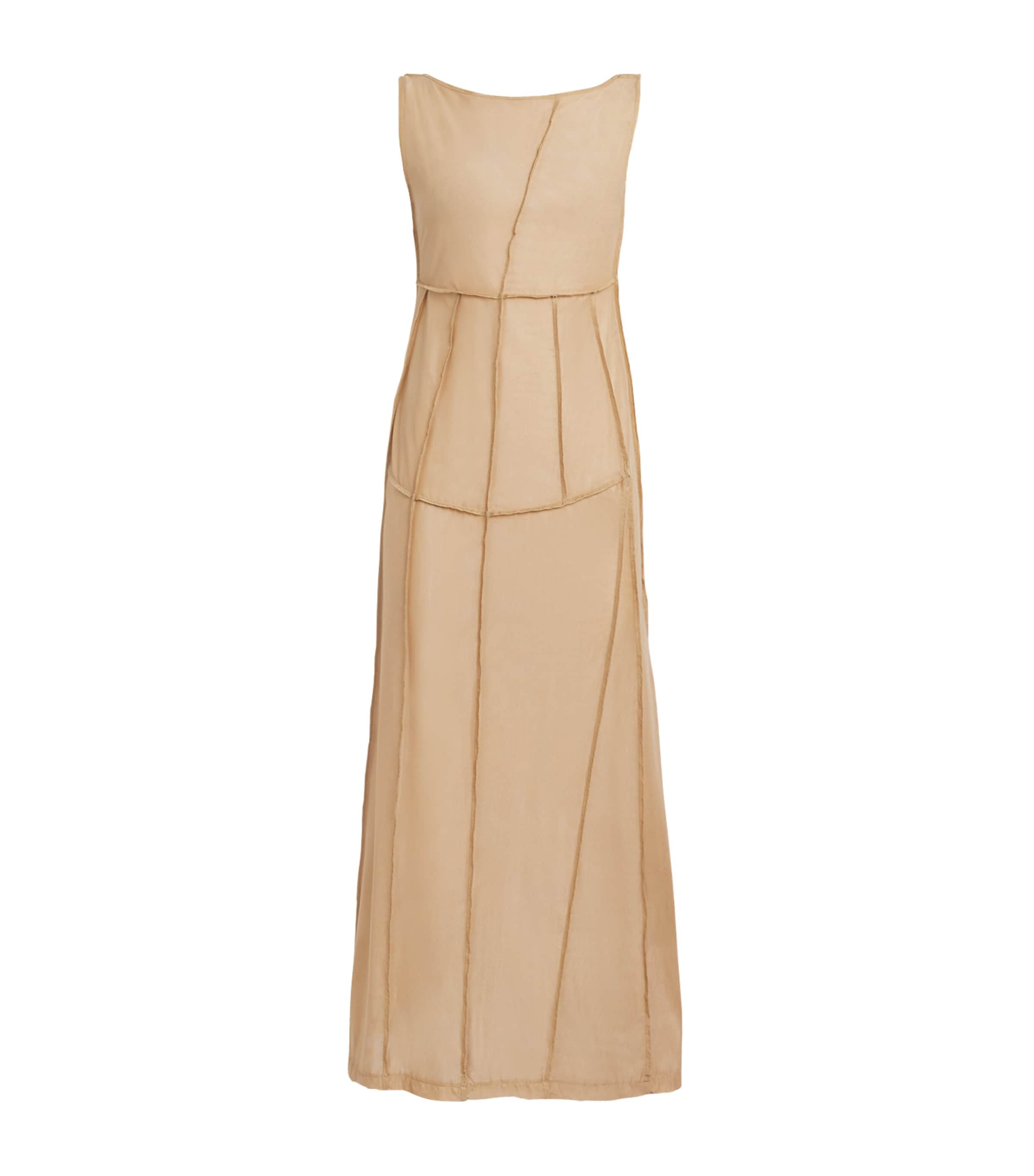Nadine Mos X Reike Nen Mesh Overlock Dress In Brown