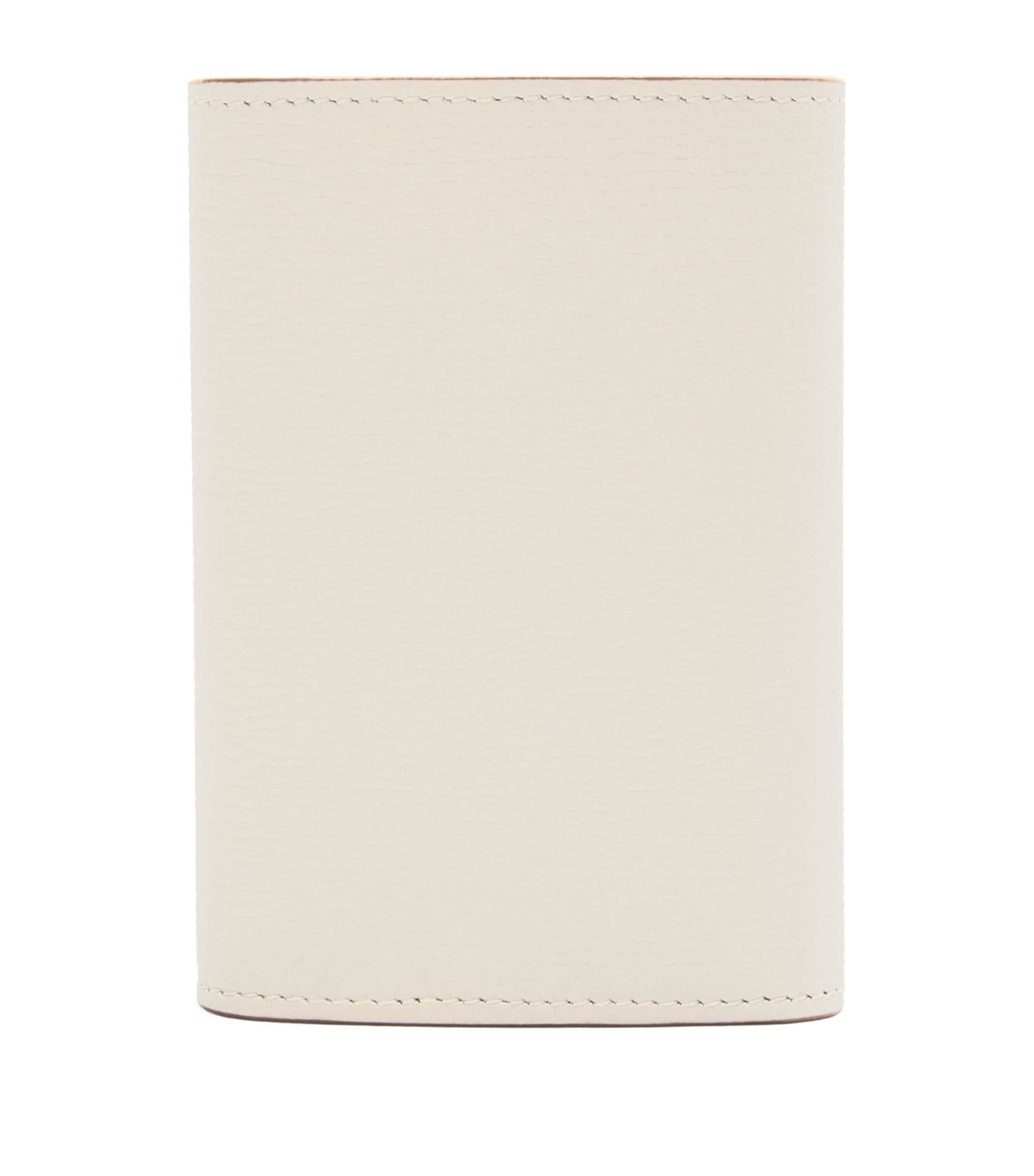 Leather Anagram Vertical Wallet LIGHT GHOST Image 4