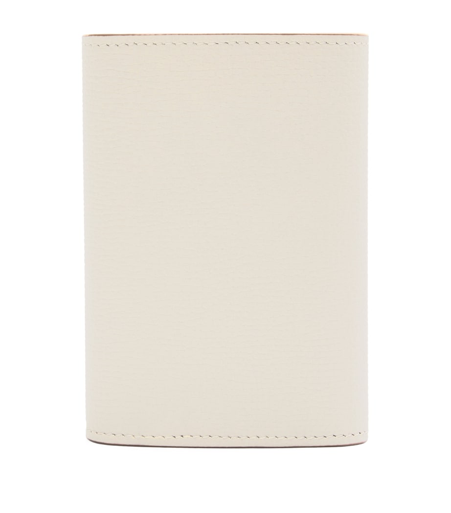 Leather Anagram Vertical Wallet LIGHT GHOST Image 4