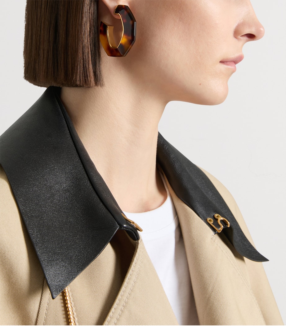 Large Tortoiseshell Earrings HAVANNA/GOLDEN Image 2