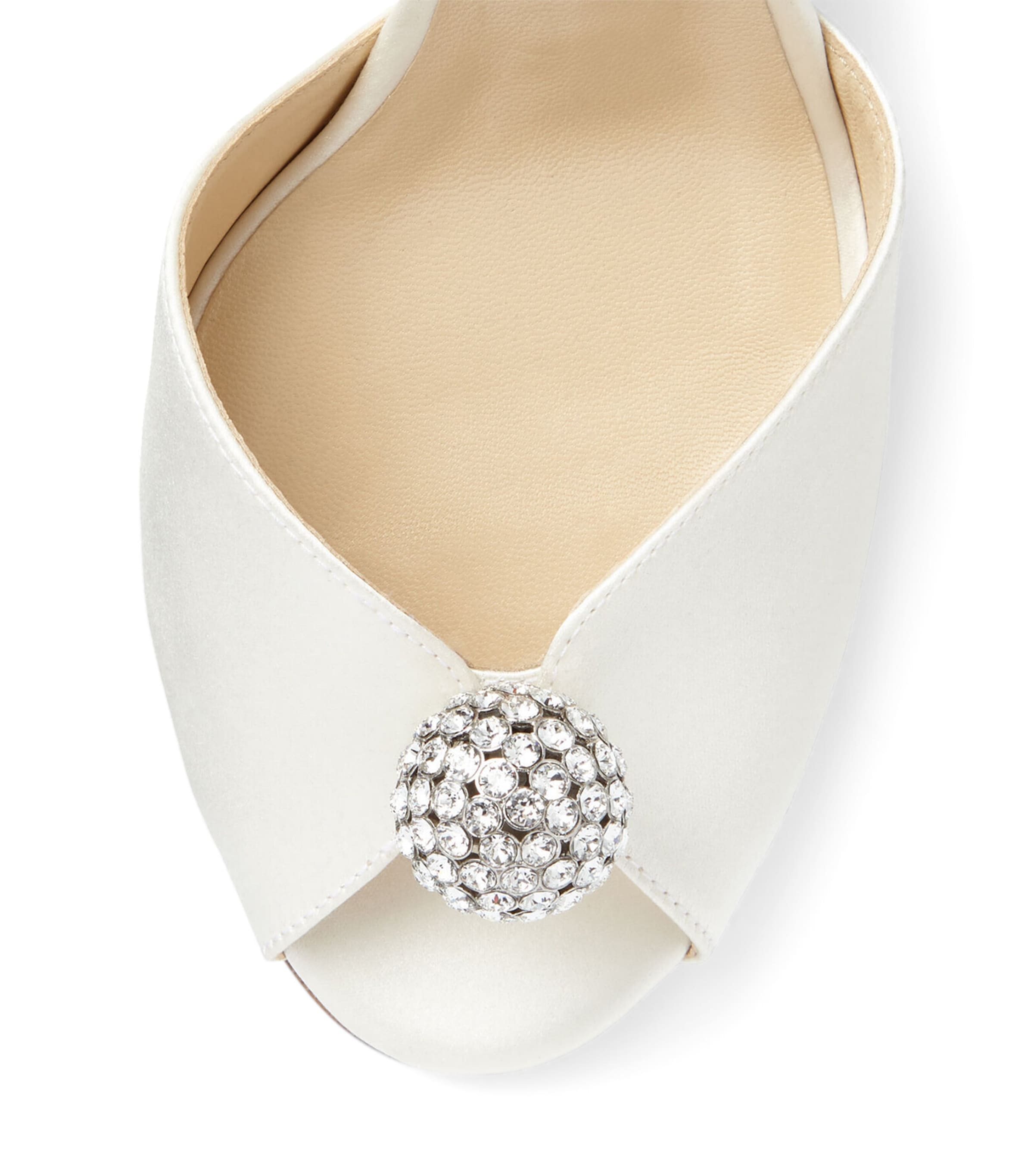 Sacora 85 Satin Sandals IVORY/CRYSTAL Image 5