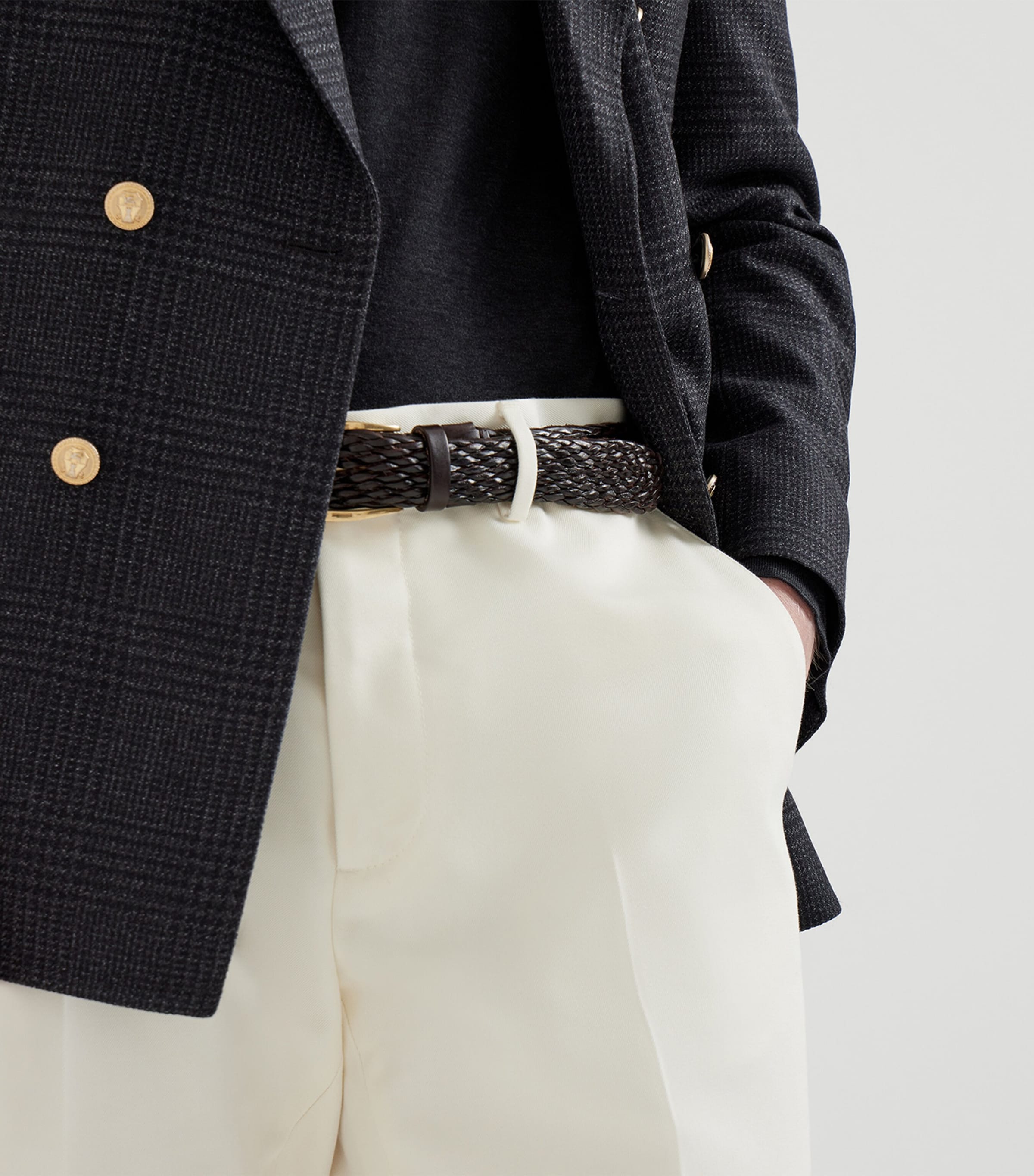 Cotton-Virgin Wool Gabardine Trousers C7182 Image 5