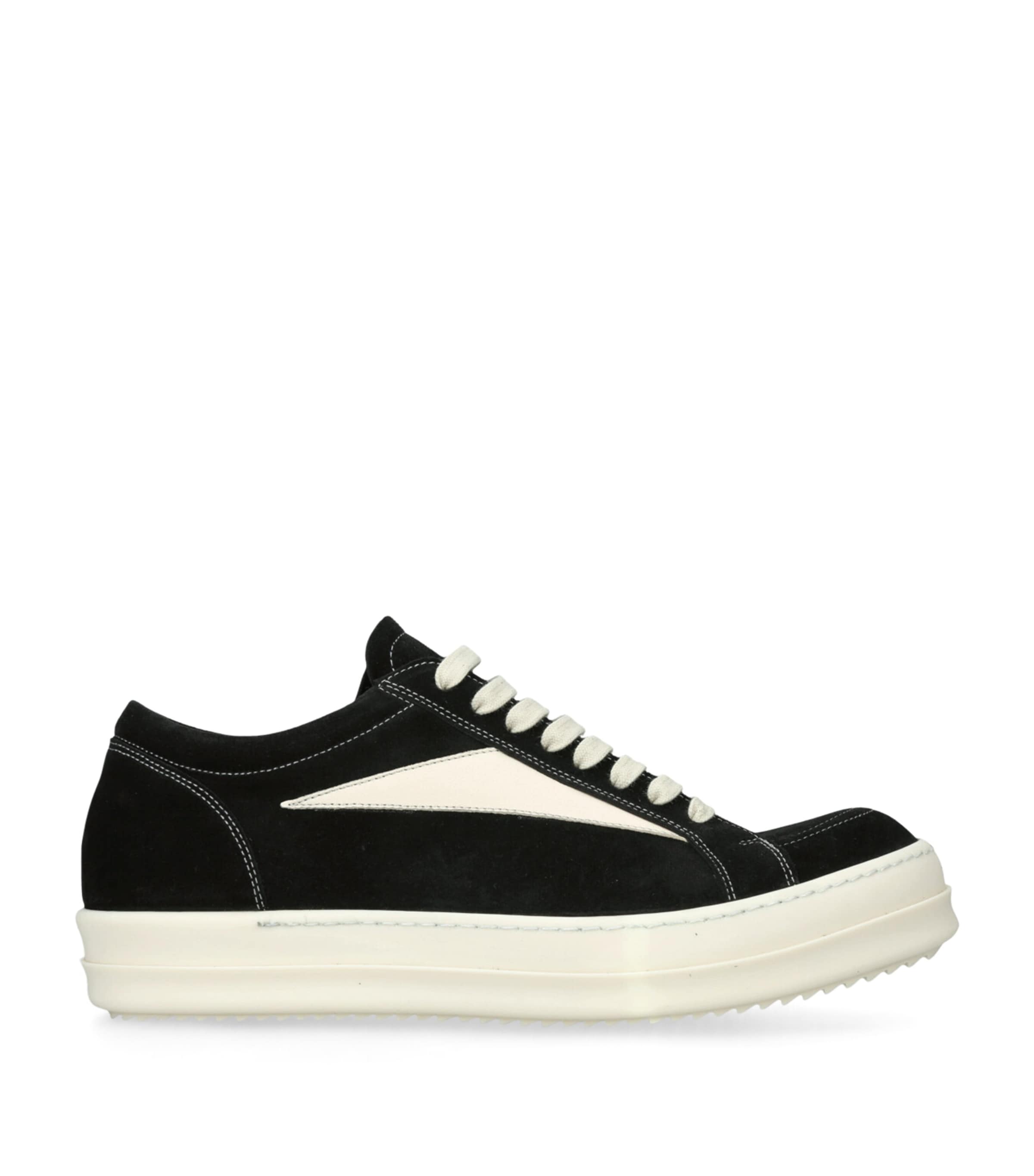 Rick Owens Suede Vintage Sneakers Black Image 1