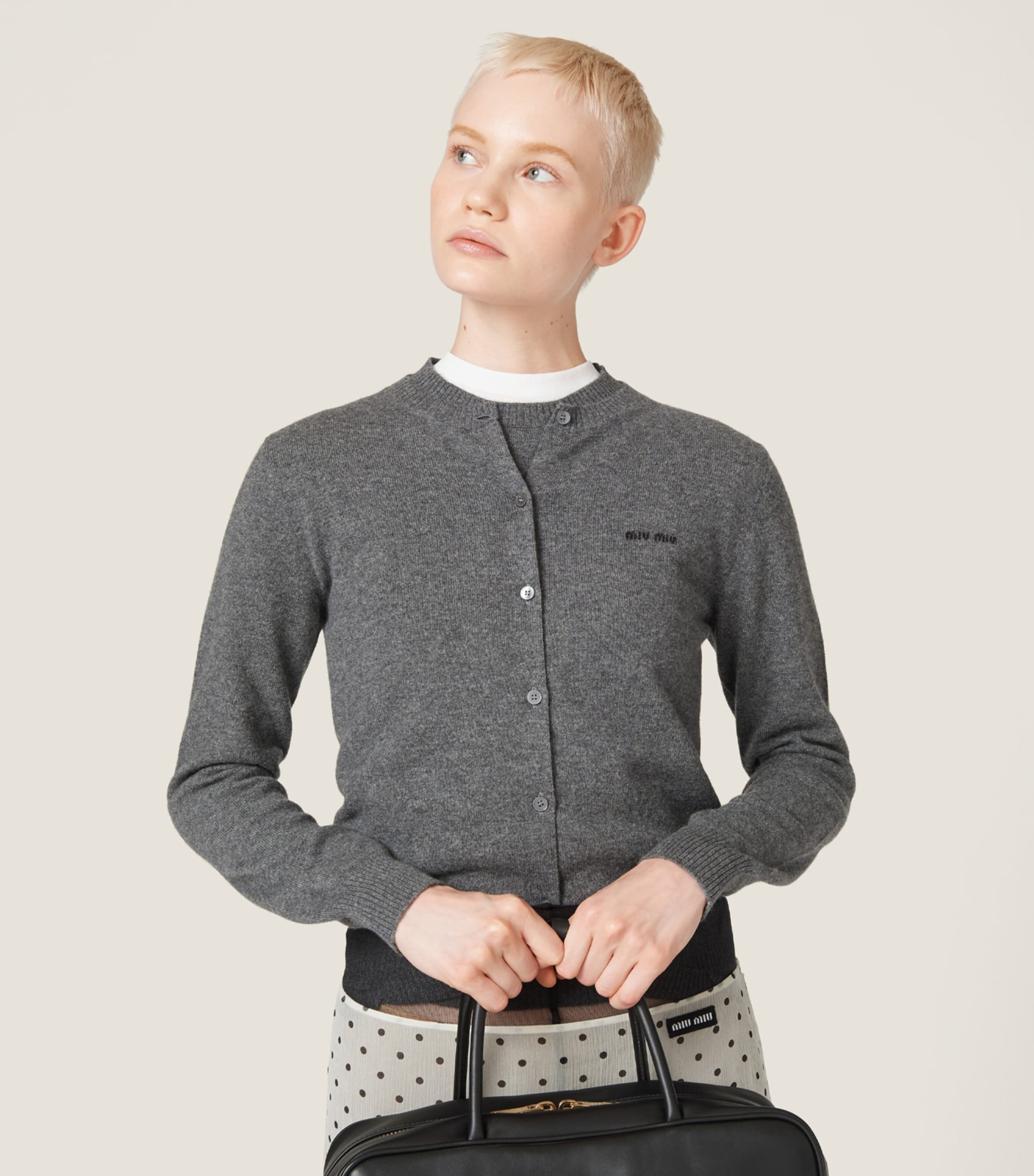 Cashmere Logo Cardigan F0480 Image 4