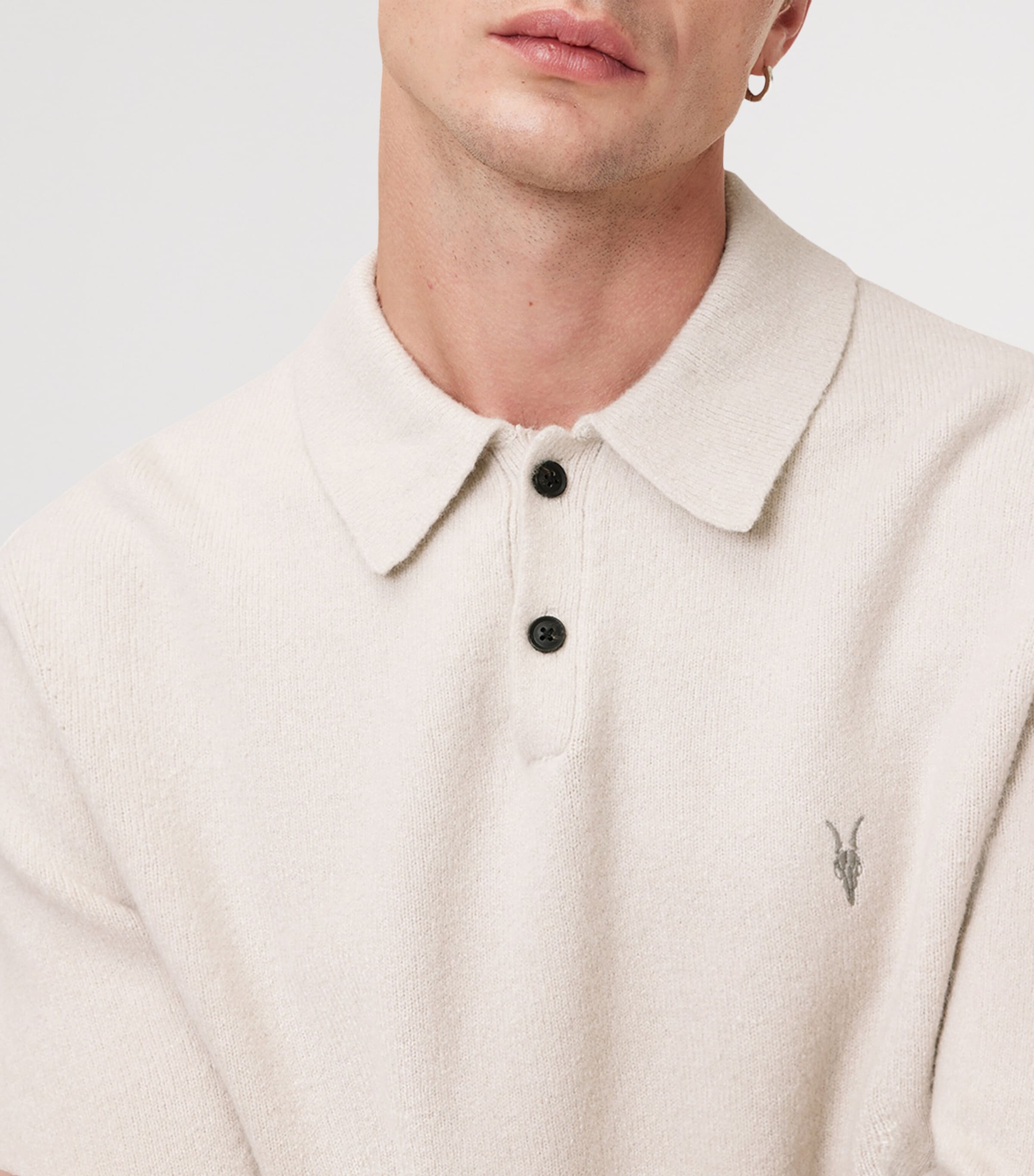 Ramskull Statten Polo Sweater CLOUDY WHITE Image 5