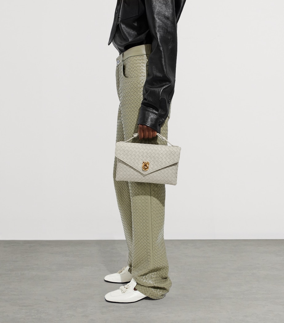 Bottega Veneta Leather Knot Lock Top-Handle Bag Image 2