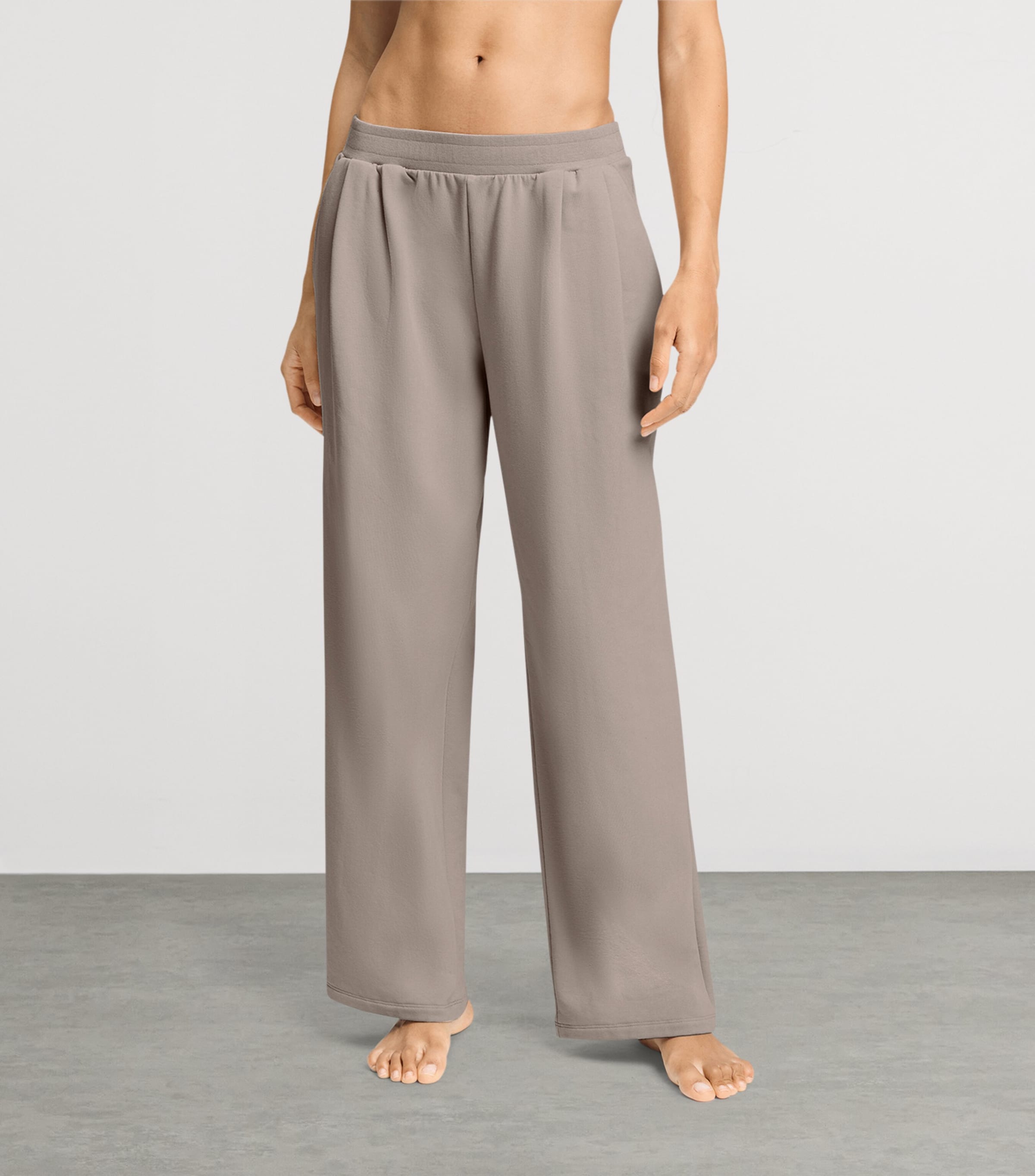 Hanro Womens Stretch-Cotton Natural Living Trousers Rose Grey Image 4