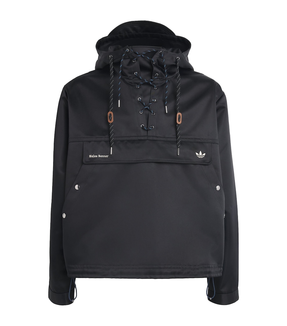 x Wales Bonner Hooded Sailor Jacket BLACK Image 1