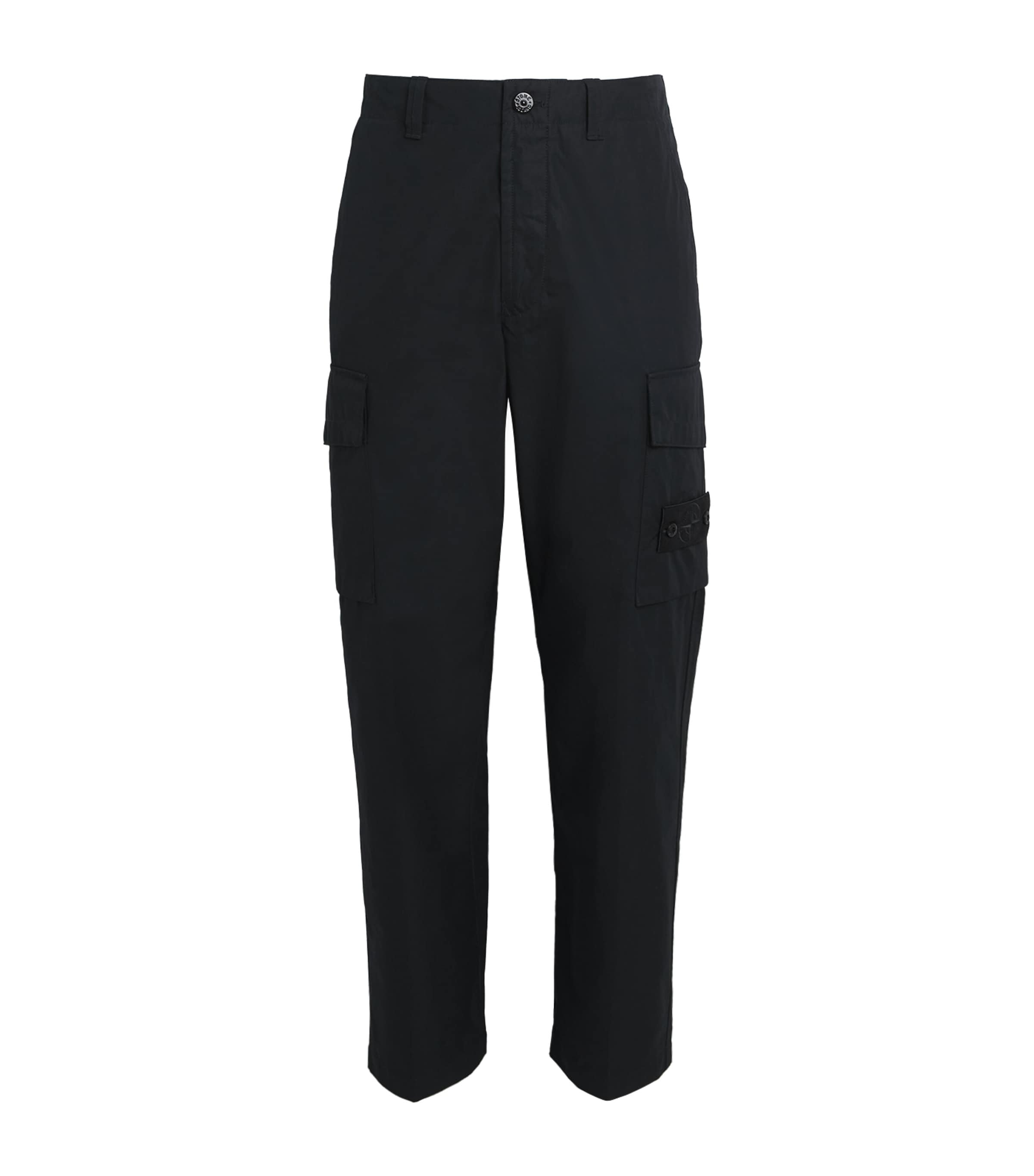 Stone Island Mens Cotton-Canvas All-Weather Ghost Trousers Image 1