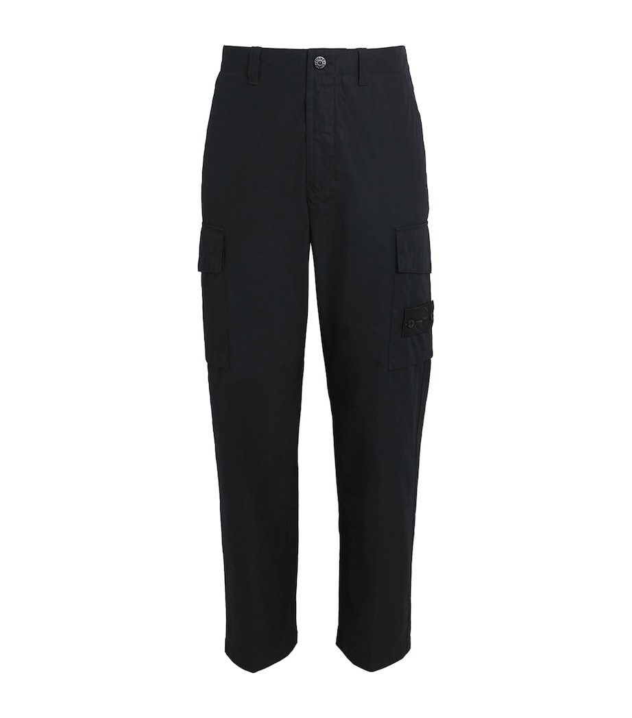 Stone Island Mens Cotton-Canvas All-Weather Ghost Trousers Image 1