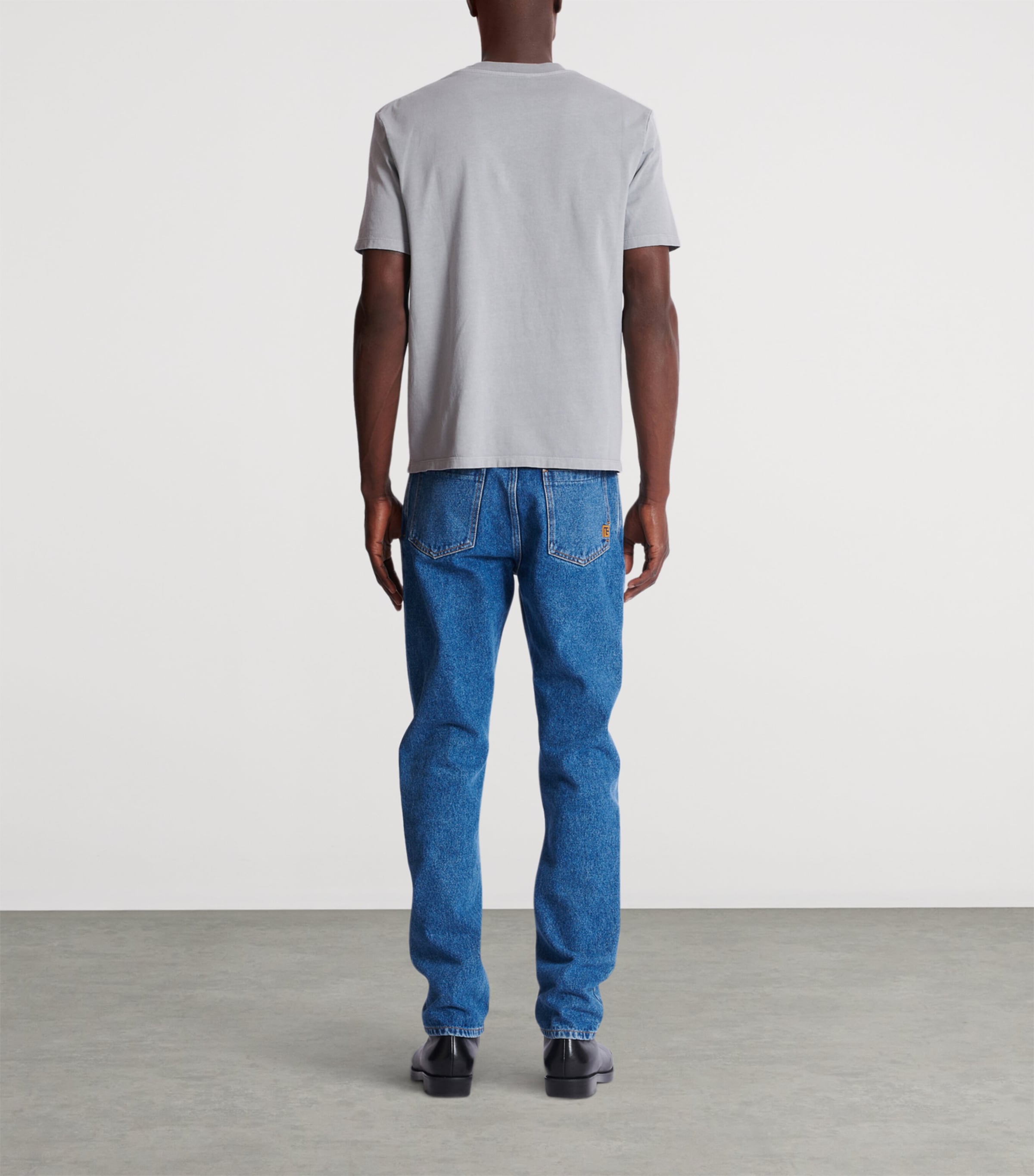 Cotton Vintage Logo T-Shirt YJD GRIS ARGENT Image 7