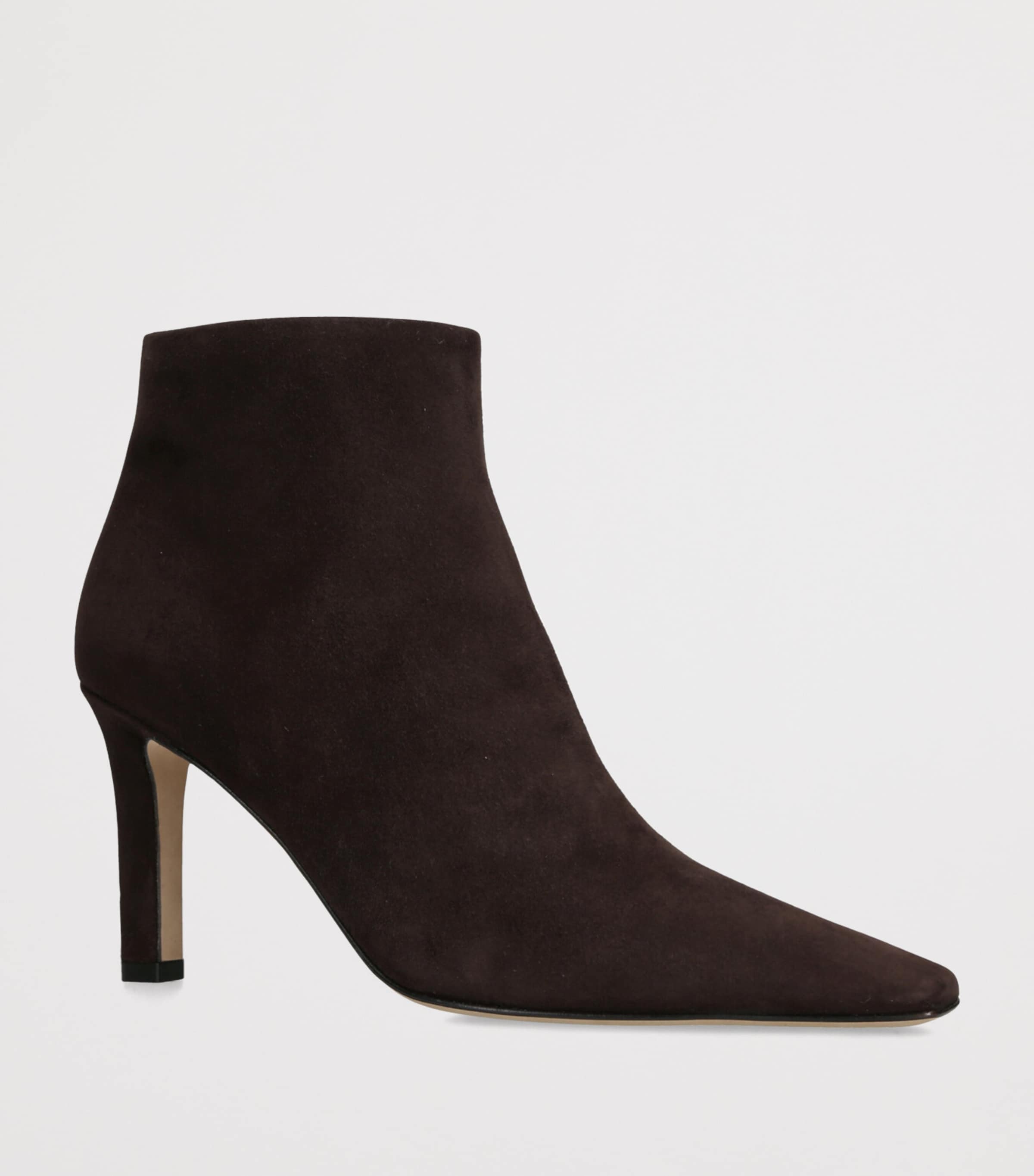 Carla Suede Ankle Boots 85 DARK BROWN Image 3