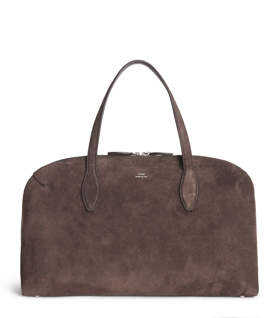 Toteme Womens Medium Suede Day Shoulder Bag Brown Image 1