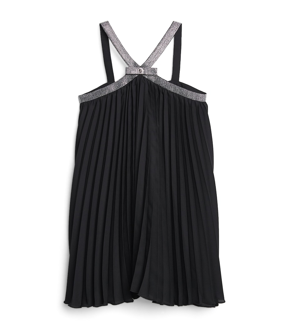 Crystal-Strap Pleated Dress (6-14 Years) 2B300-BLACK+CRYSTAL Image 1