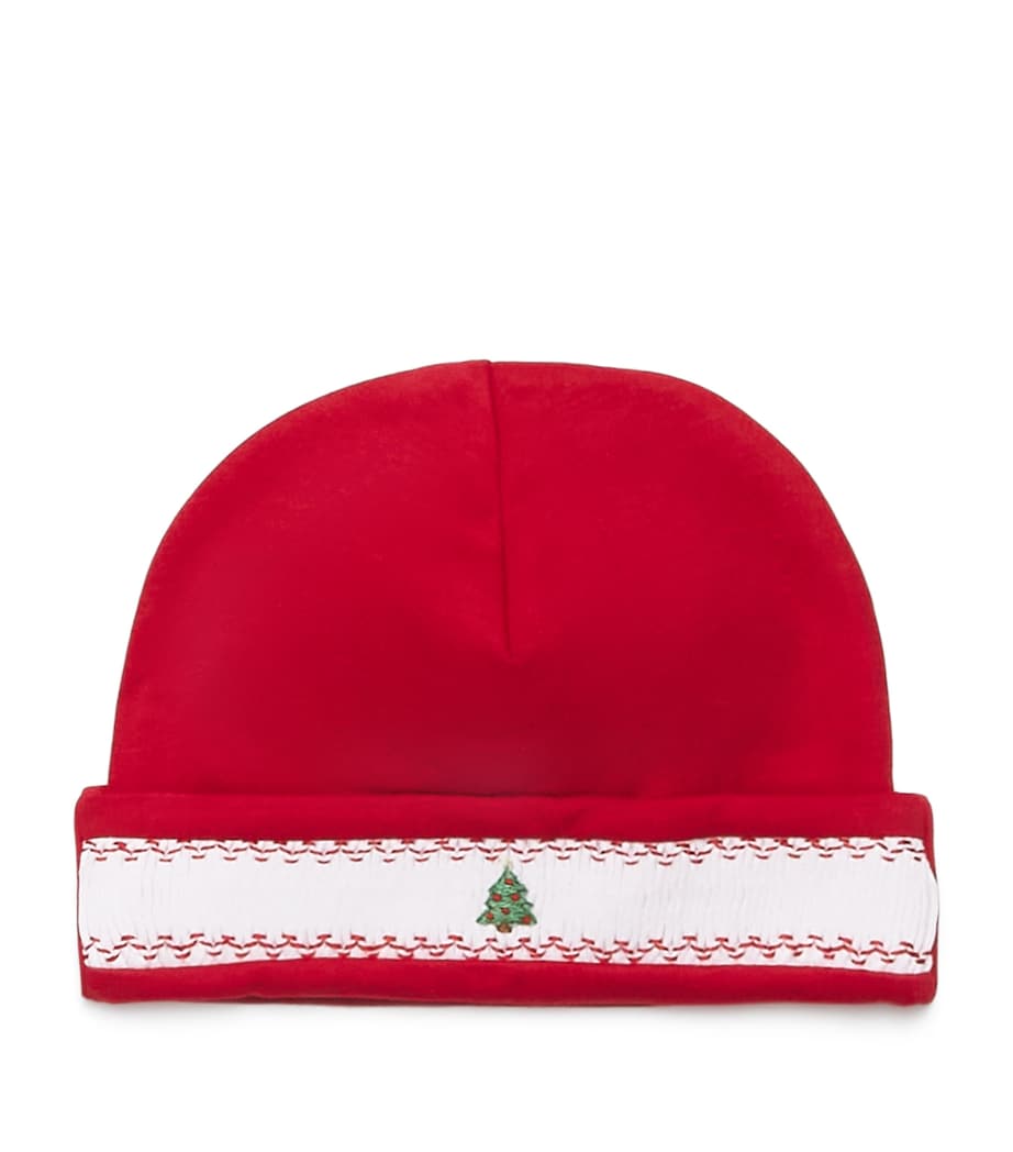 Hand-Smocked Holiday Medley Beanie K600RED Image 1
