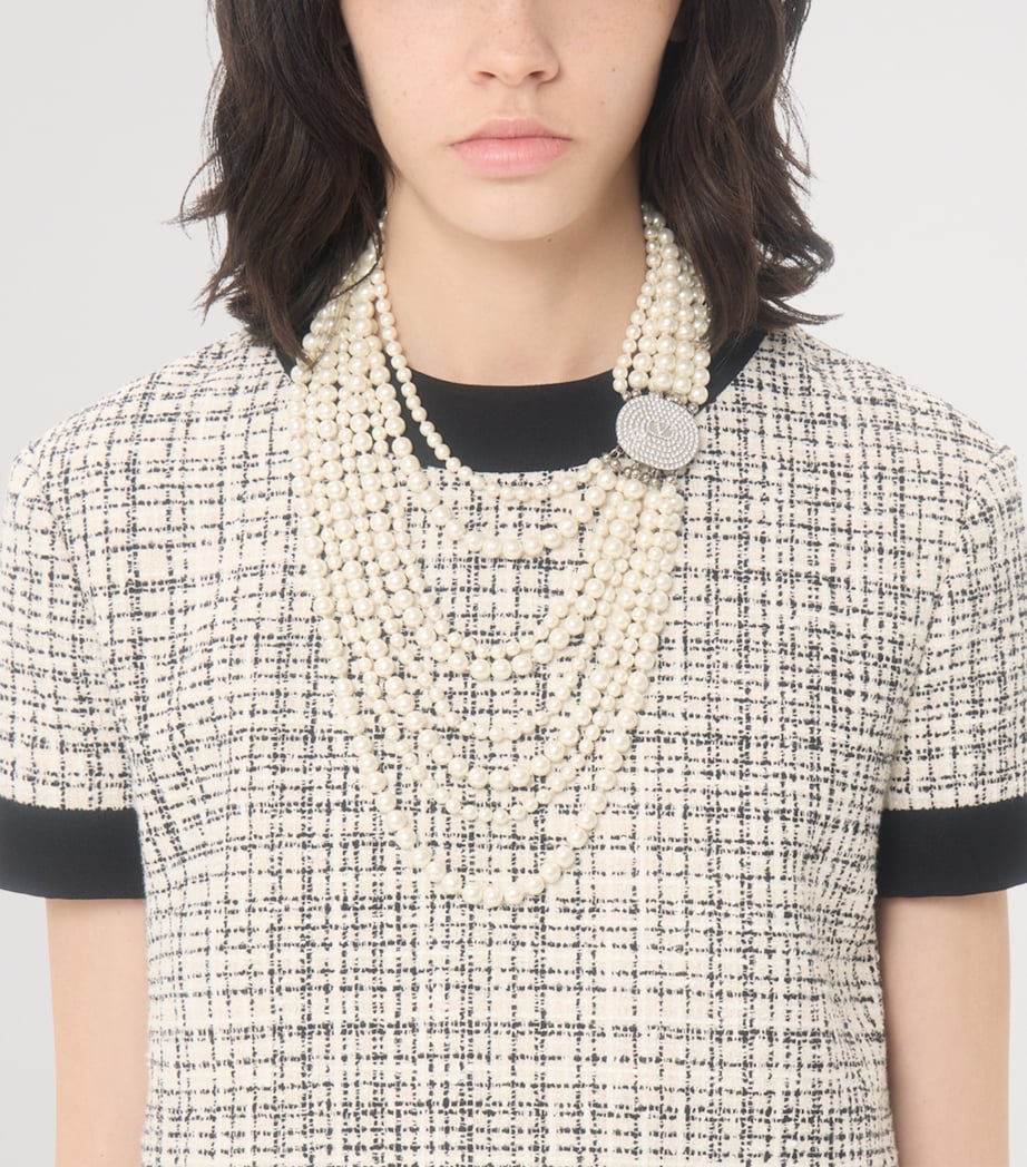 Valentino Womens Tweed Mini Dress Image 6