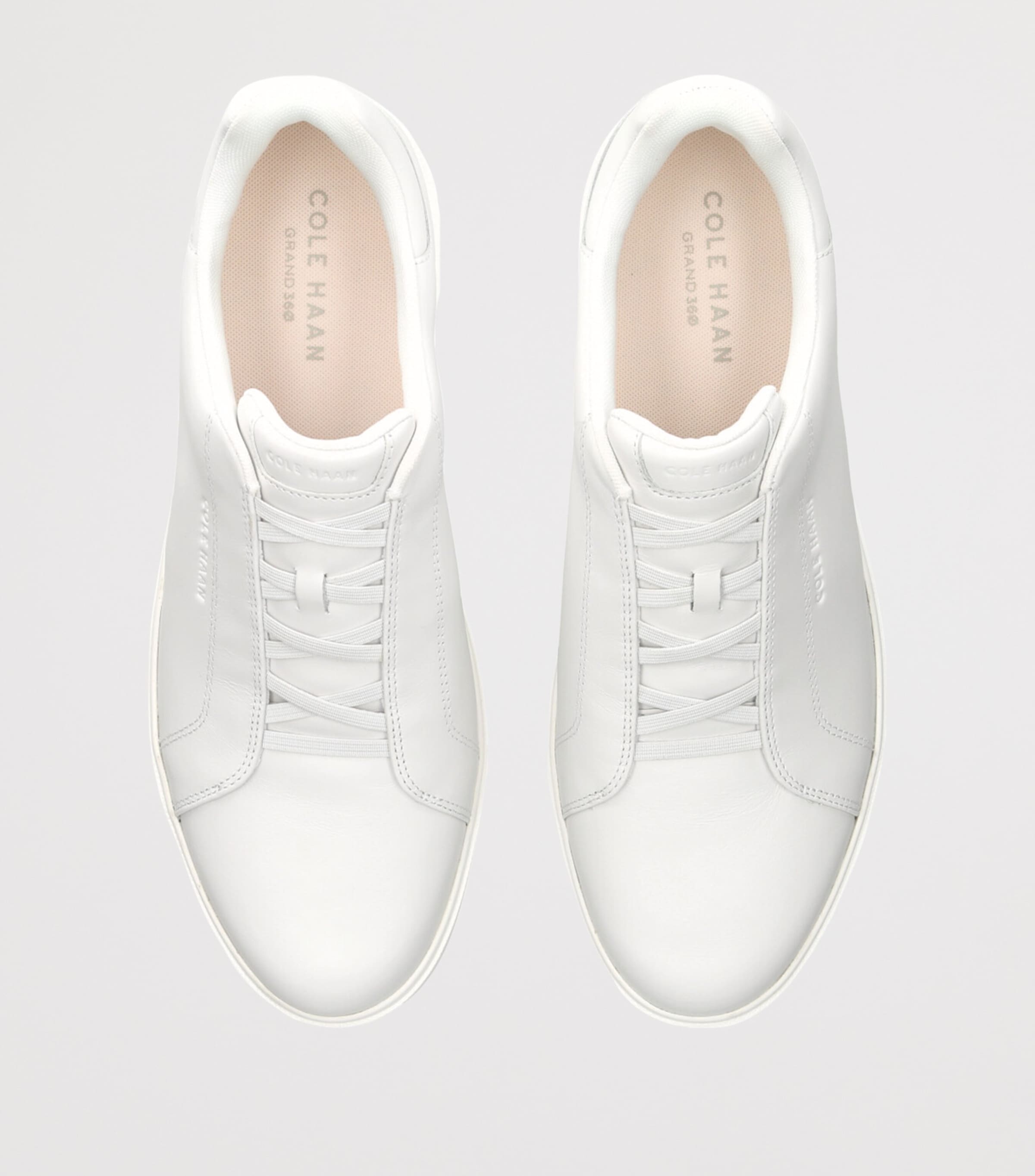 Leather GrandPrø Luxe Slip-On Sneakers WHITE Image 4