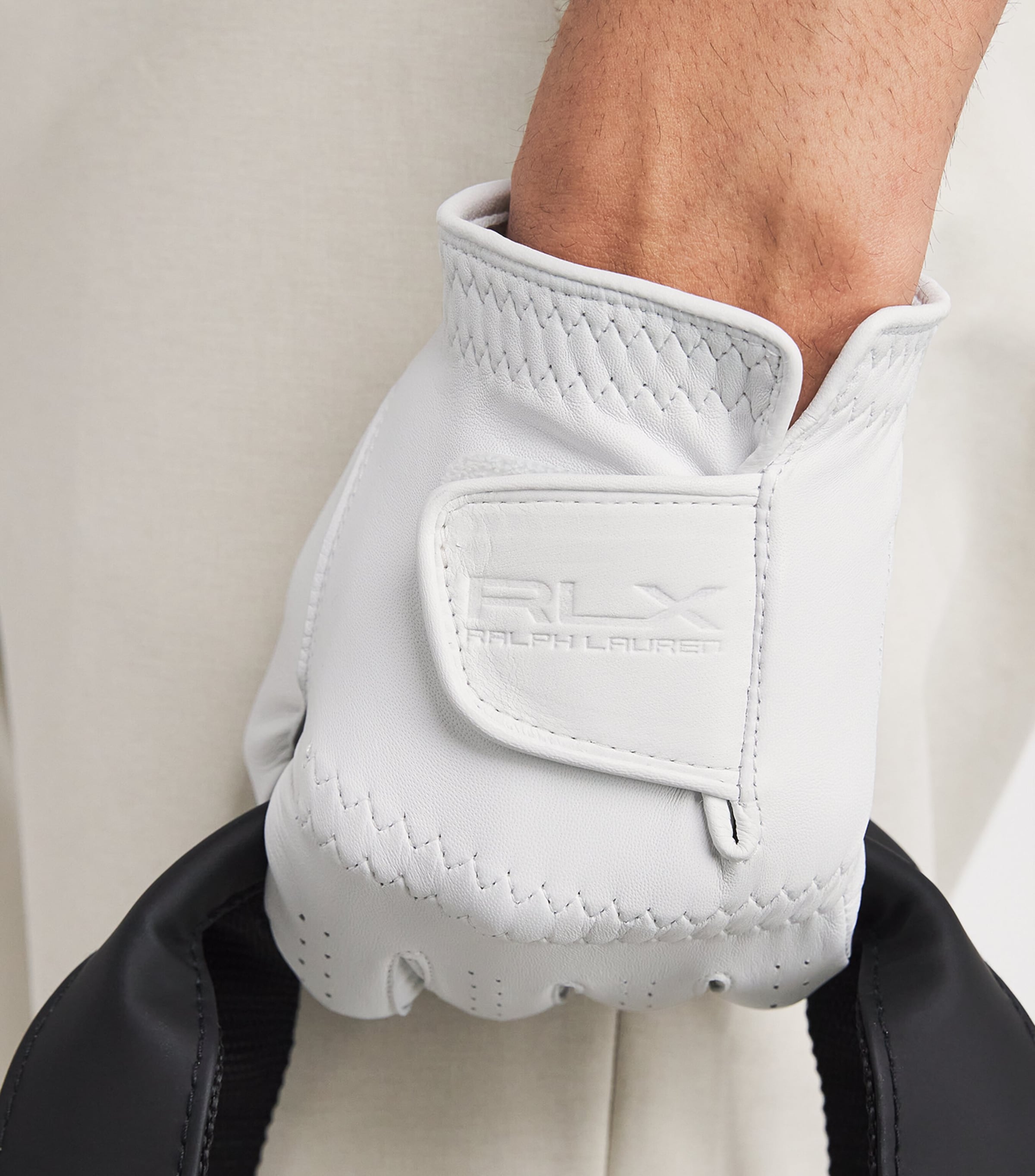 Leather Golfing Left Glove WHITE Image 2