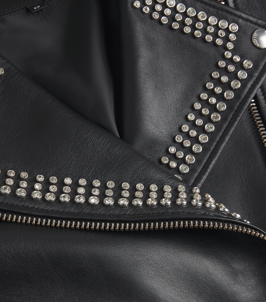 Studded Masina-ST Leather Jacket BLACK Image 5
