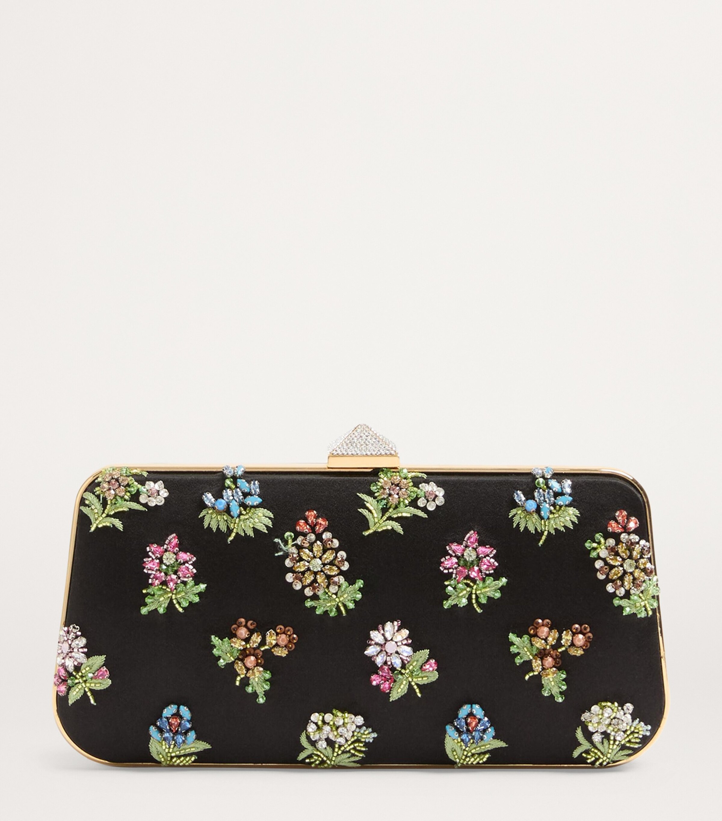 【関税＆送料込み】Chez Valentino Garavani Silk Clutch Bag Valentino Garavani Silk Beaded Vain Soft Clutch Bag | Harrods US