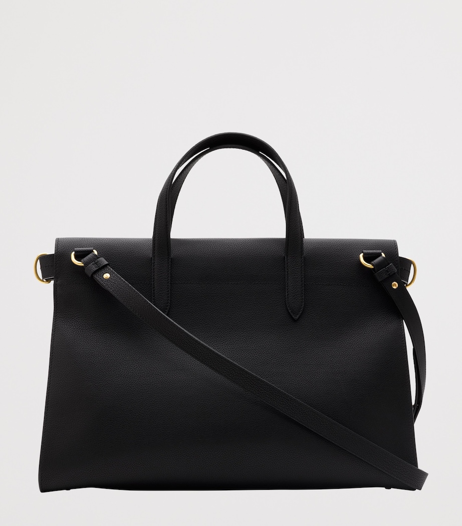 Medium Calfskin Cotswolds Tote Bag BLACK Image 4