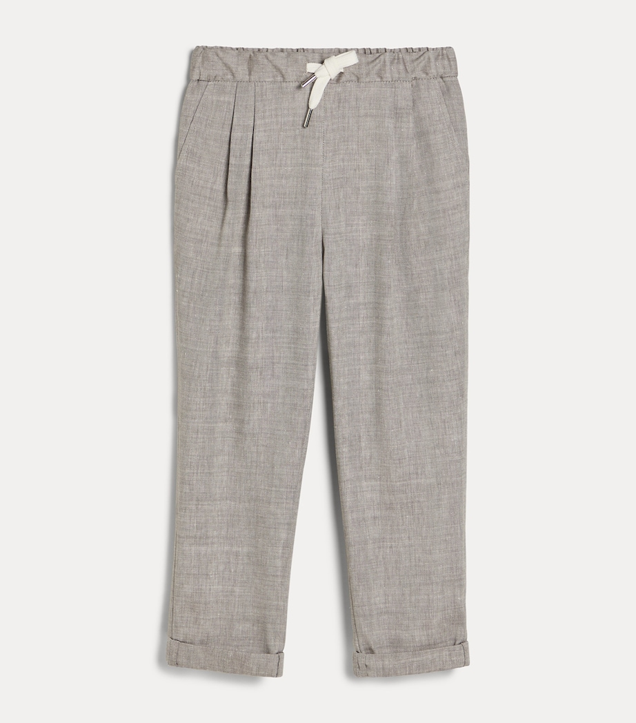 Brunello Cucinelli Kids Linen-Wool Trousers (4-6 Years) Image 2