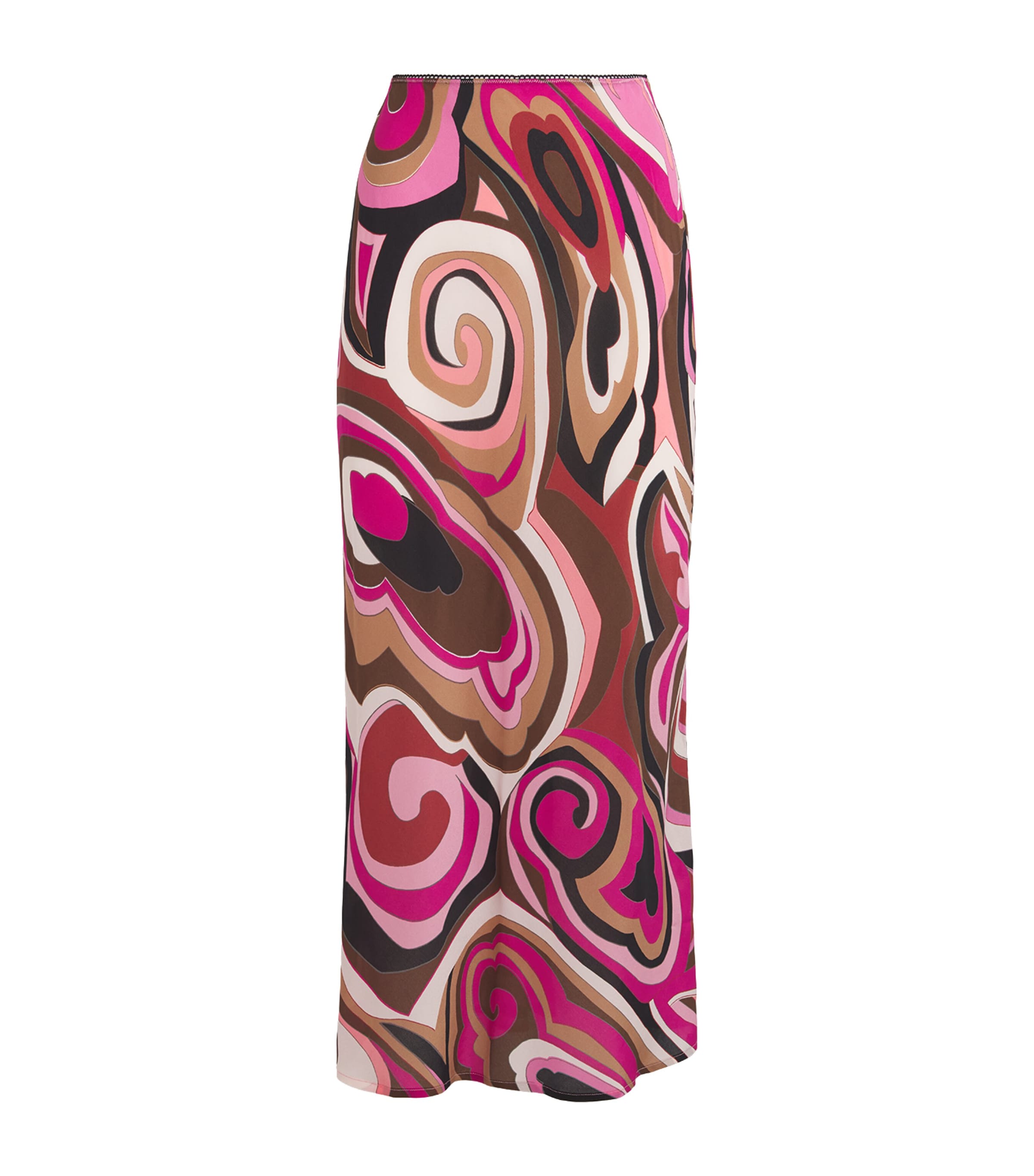 Shop Rixo London Silk Ardith Midi Skirt