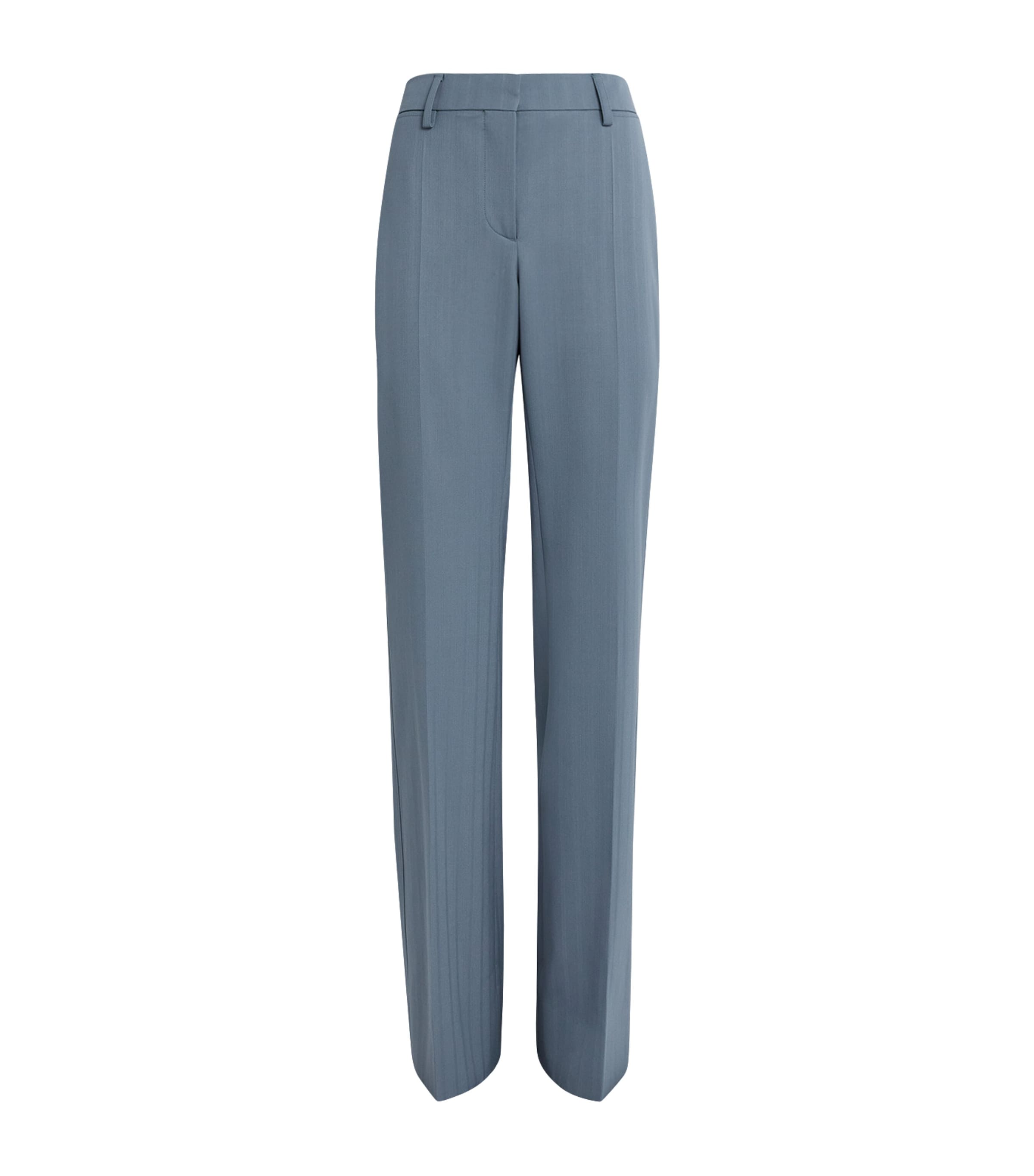 Stella Mccartney Wool-blend Stripe Flared Trousers