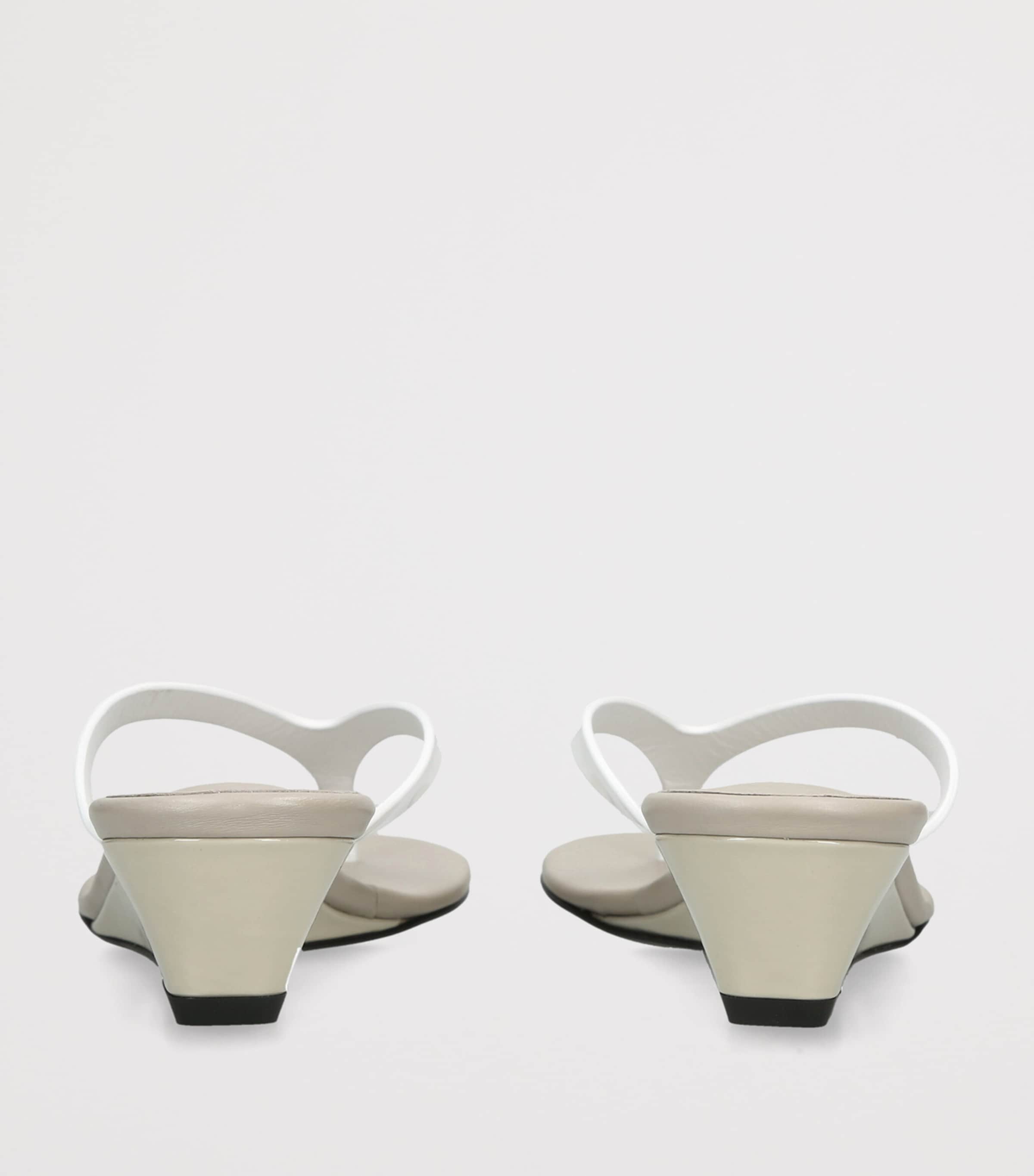 Christopher Esber Leather Scala Wedge Sandals 45 White Image 4