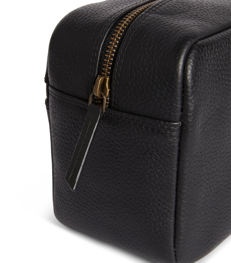 Leather Highgate Wash Bag BLACK Image 4