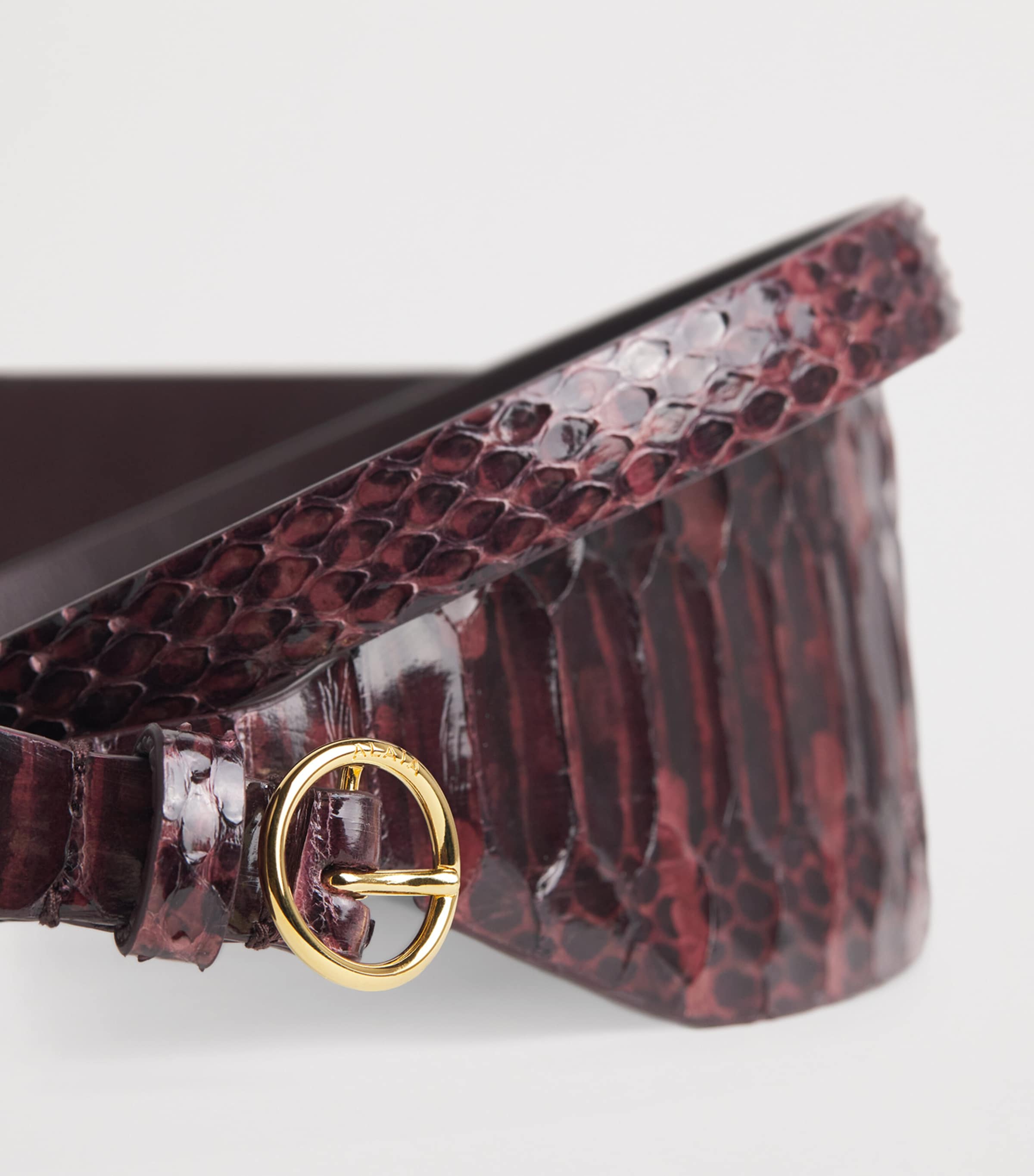 Alaïa Wide Leather Belt Bordeaux Image 5