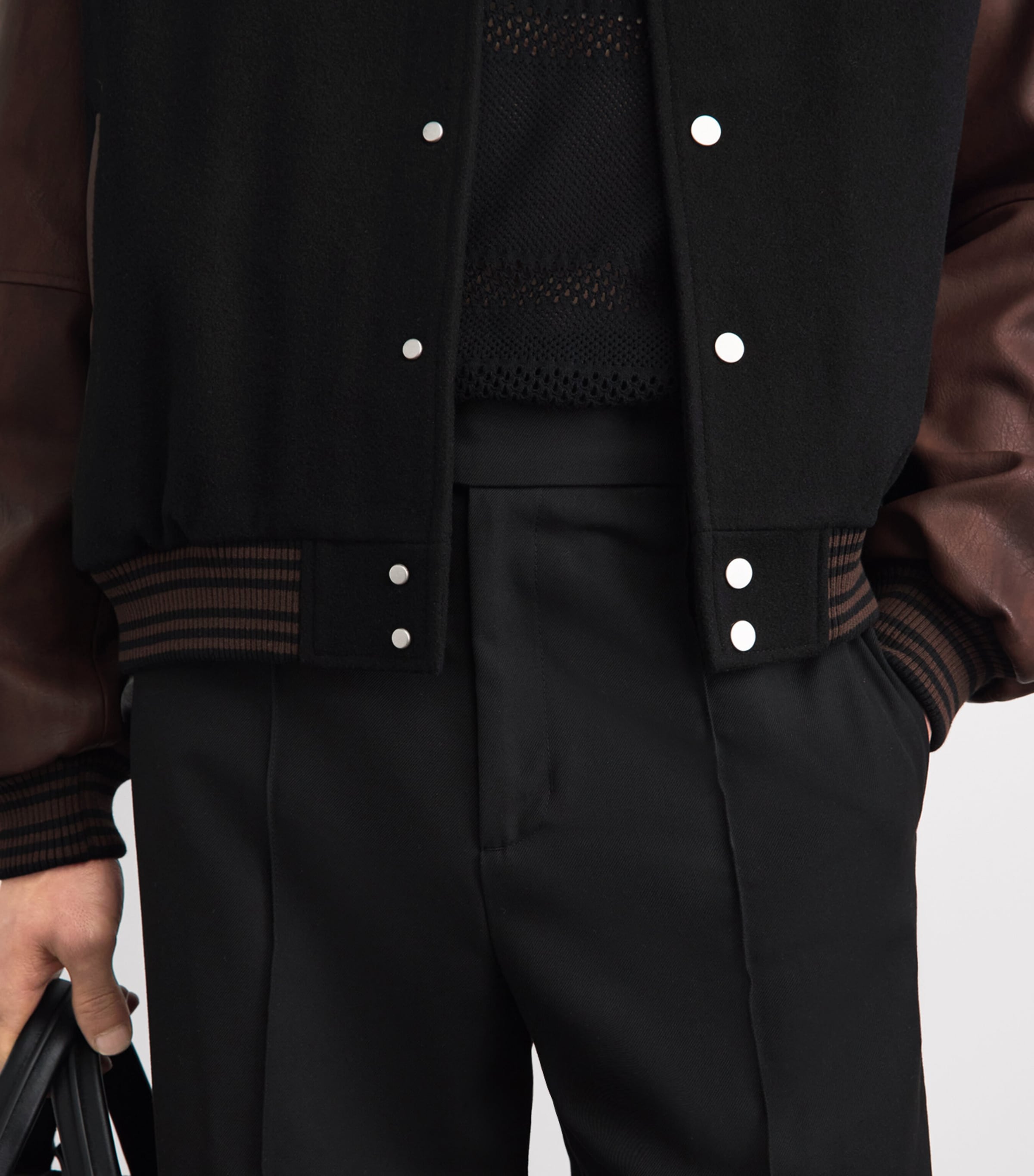 Wool-Blend Bomber Jacket JET BLACK Image 3