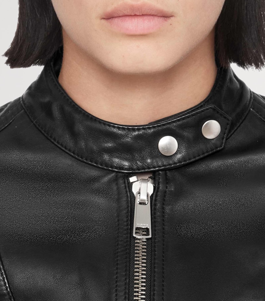 AllSaints Womens Comet Leather Jacket Black Image 5