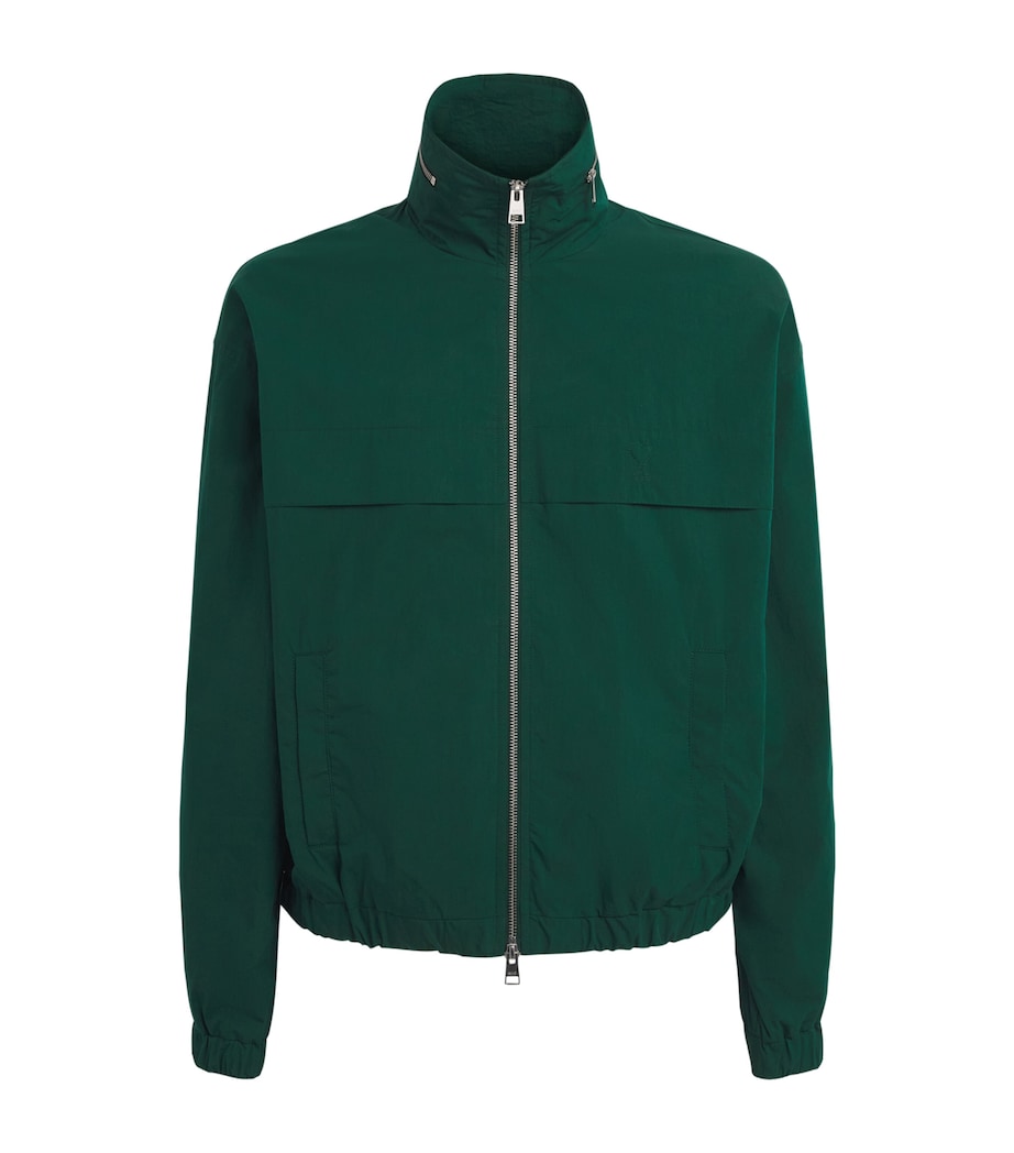 AMI Paris Mens Ami de Coeur Windbreaker Jacket Vert Sapin Image 1