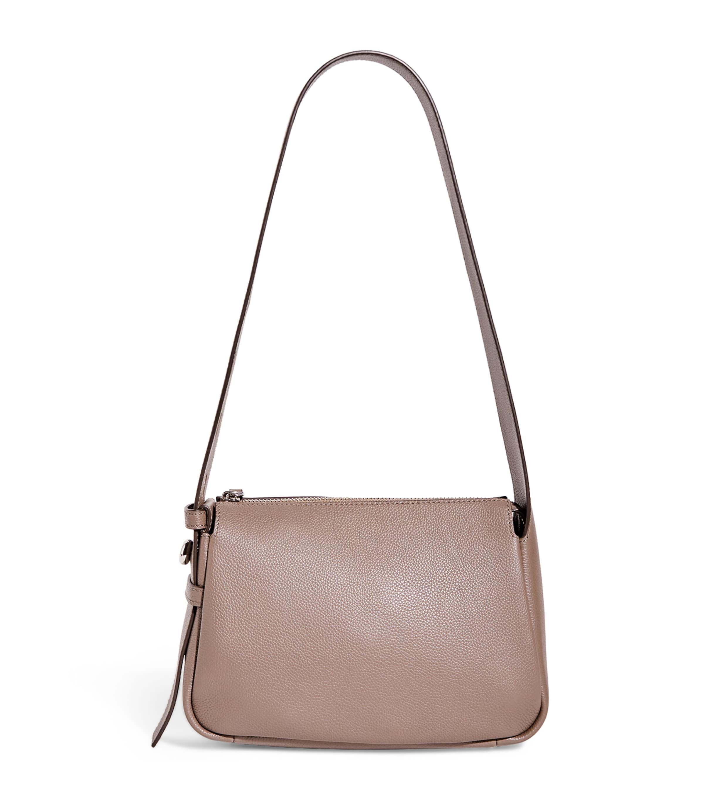 Tory Burch Small Leather Romy Shoulder Bag In Brown