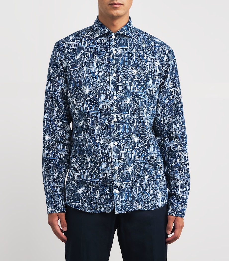 Linen Resort Shirt 27 DARK BLUE Image 3