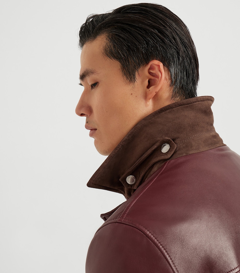 Leather-Suede Padded Jacket CMG69 Image 6