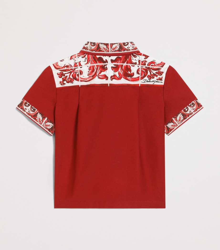 Dolce&Gabbana Kids Majolica Print T-Shirt (3-30 Months) Combined Colou Image 2