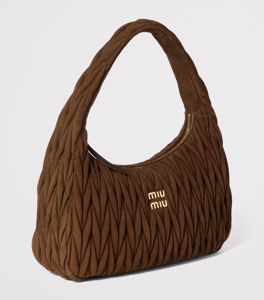 Matelassé Suede Wander Shoulder Bag F0324 Image 2