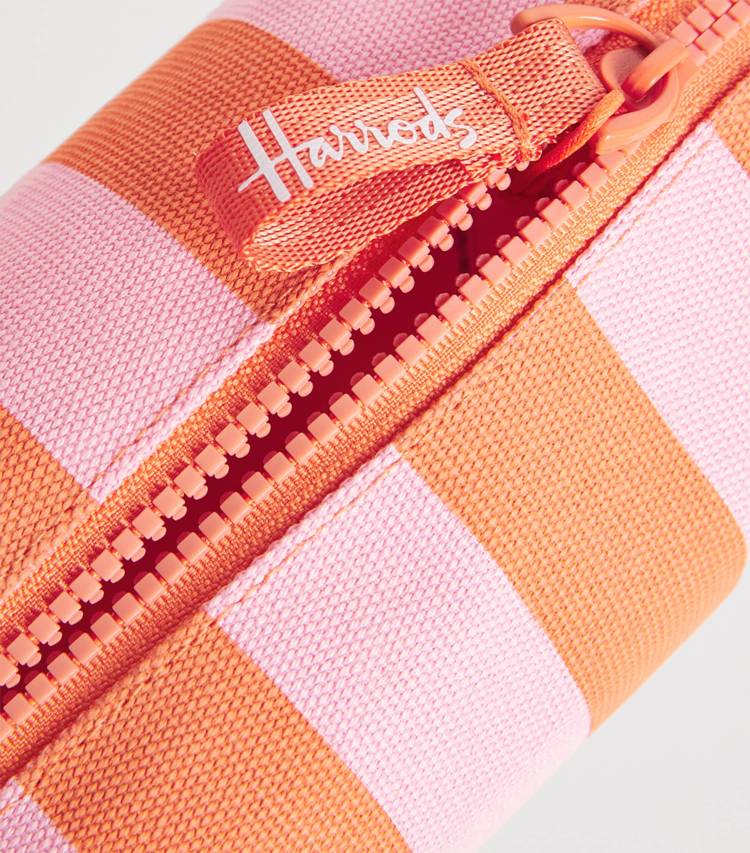 Cotton Stripe Logo Cosmetics Bag PINK Image 3