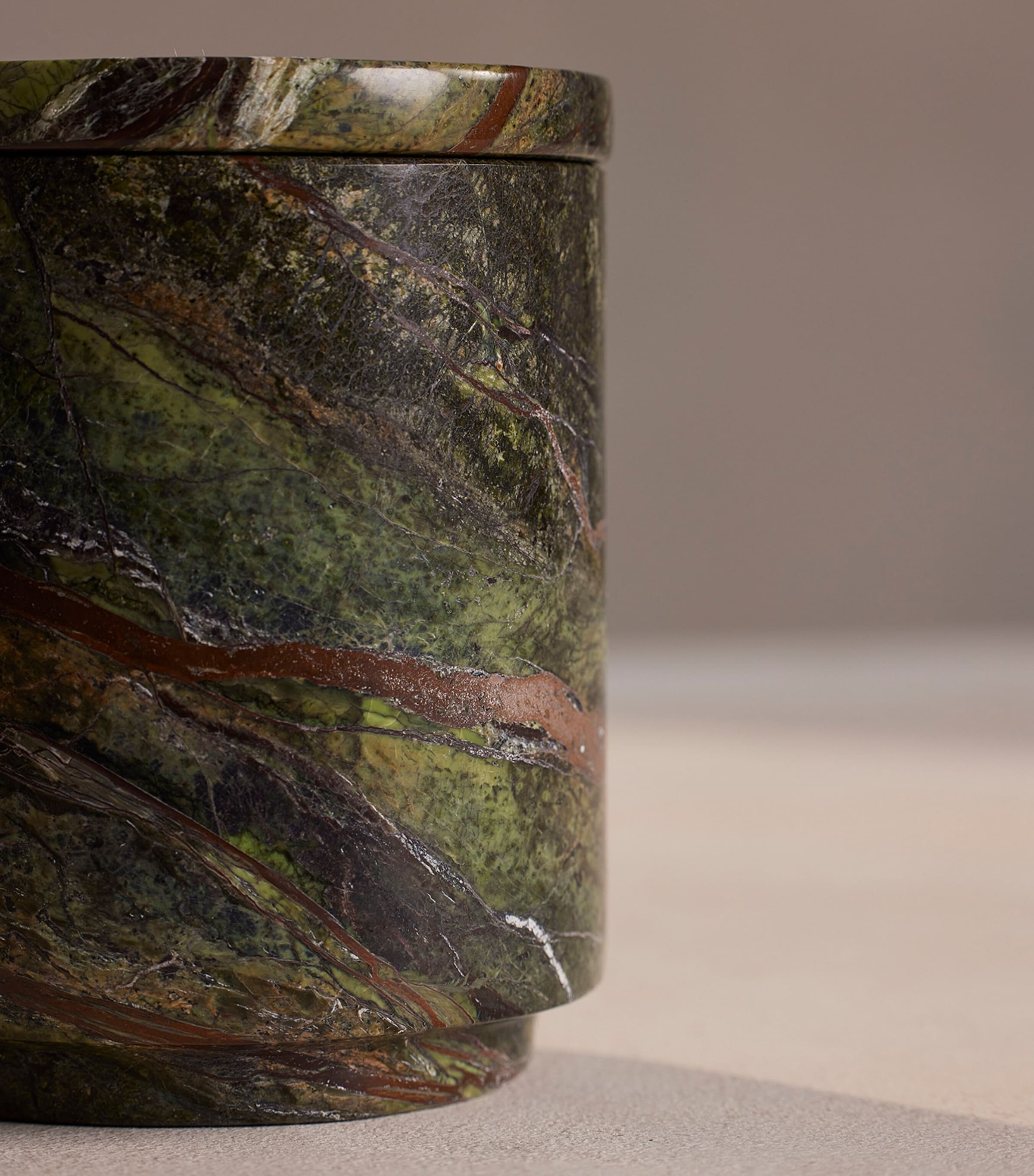 Marble Vessel and Leather & Oud Candle (250g) NO COLOUR Image 6