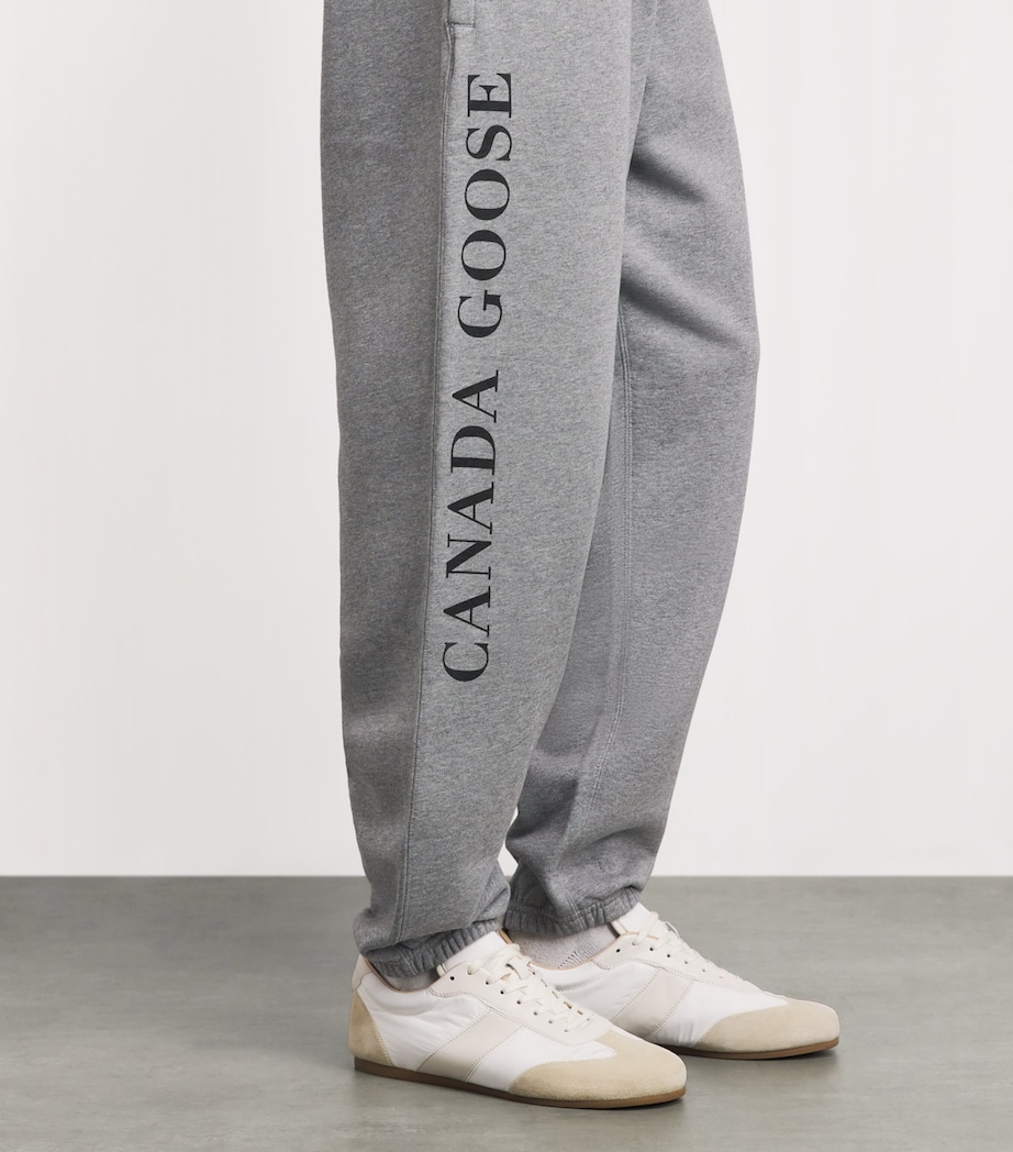 Canada Goose Mens Organic Cotton Printed Rove Sweatpants Stone Heather Image 3