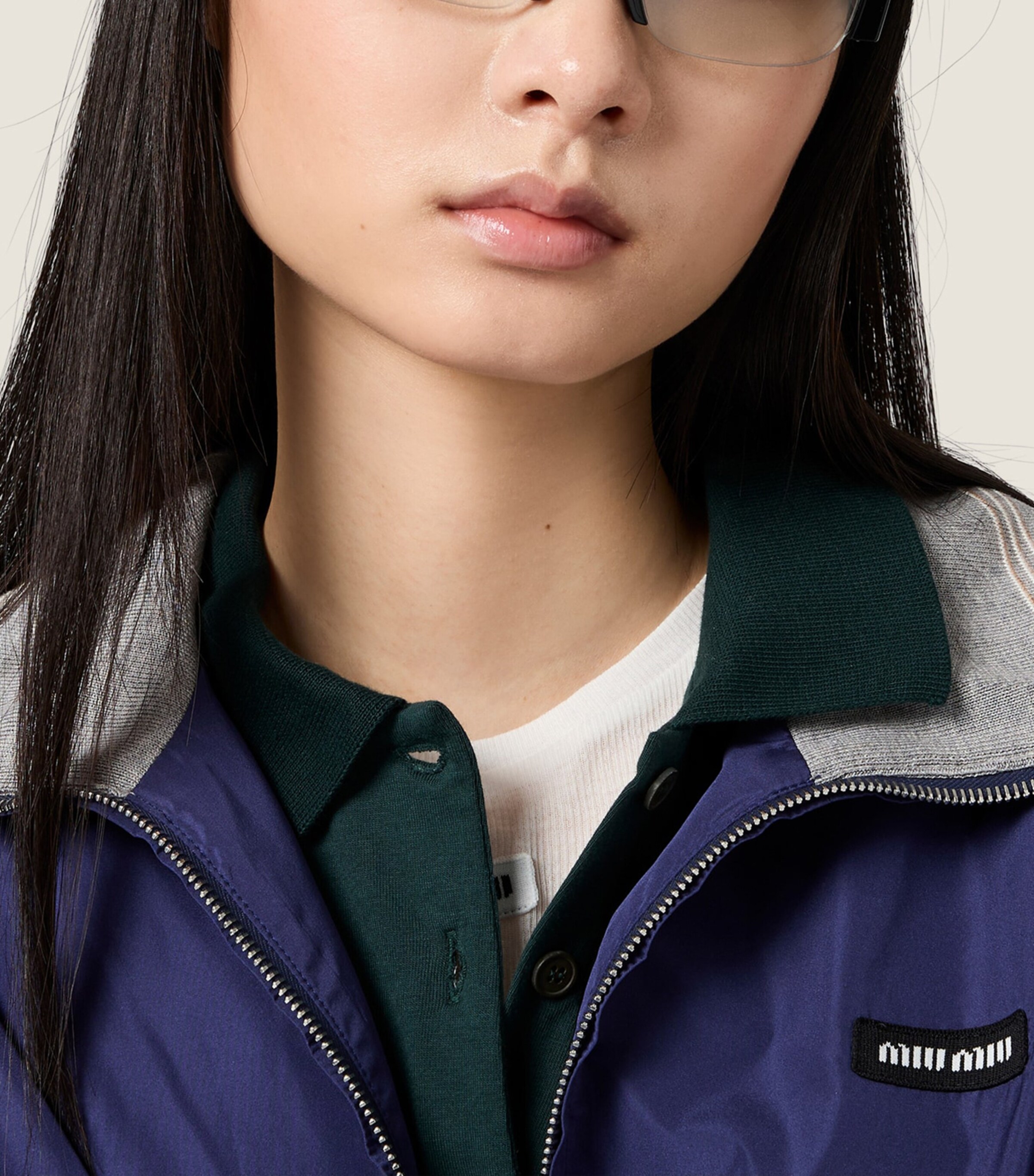 Miu Miu Womens Technical Jacket Blue Image 4