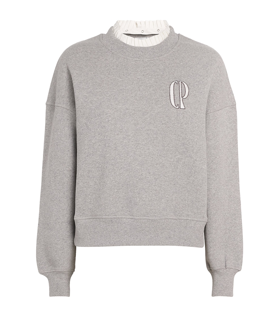 Cotton-Blend Logo Sweatshirt MOTTLED GREY Image 1