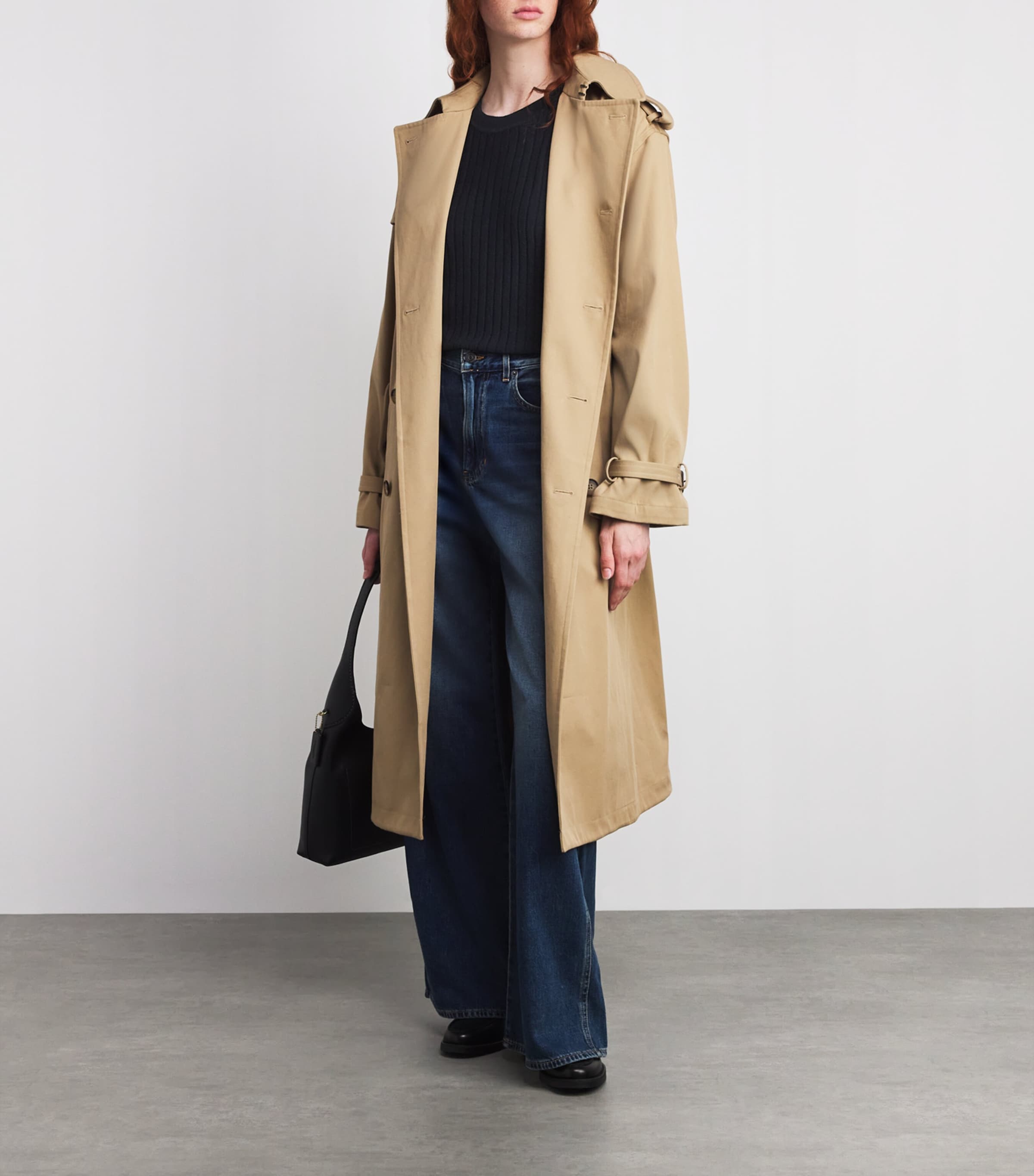 Wool Ribbed Cheval Sweater B0055 NAVY Image 2