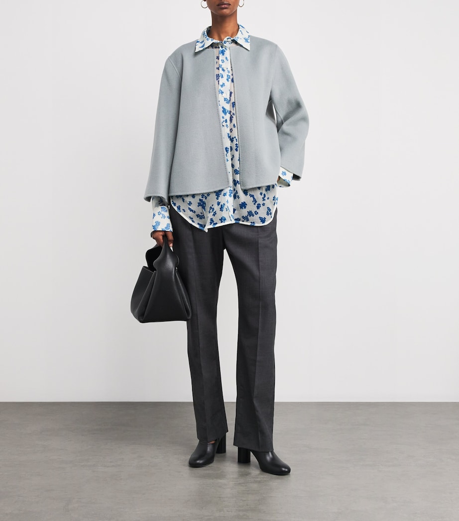 Wolk Morais Womens Cashmere Paletot Jacket Mist Image 2